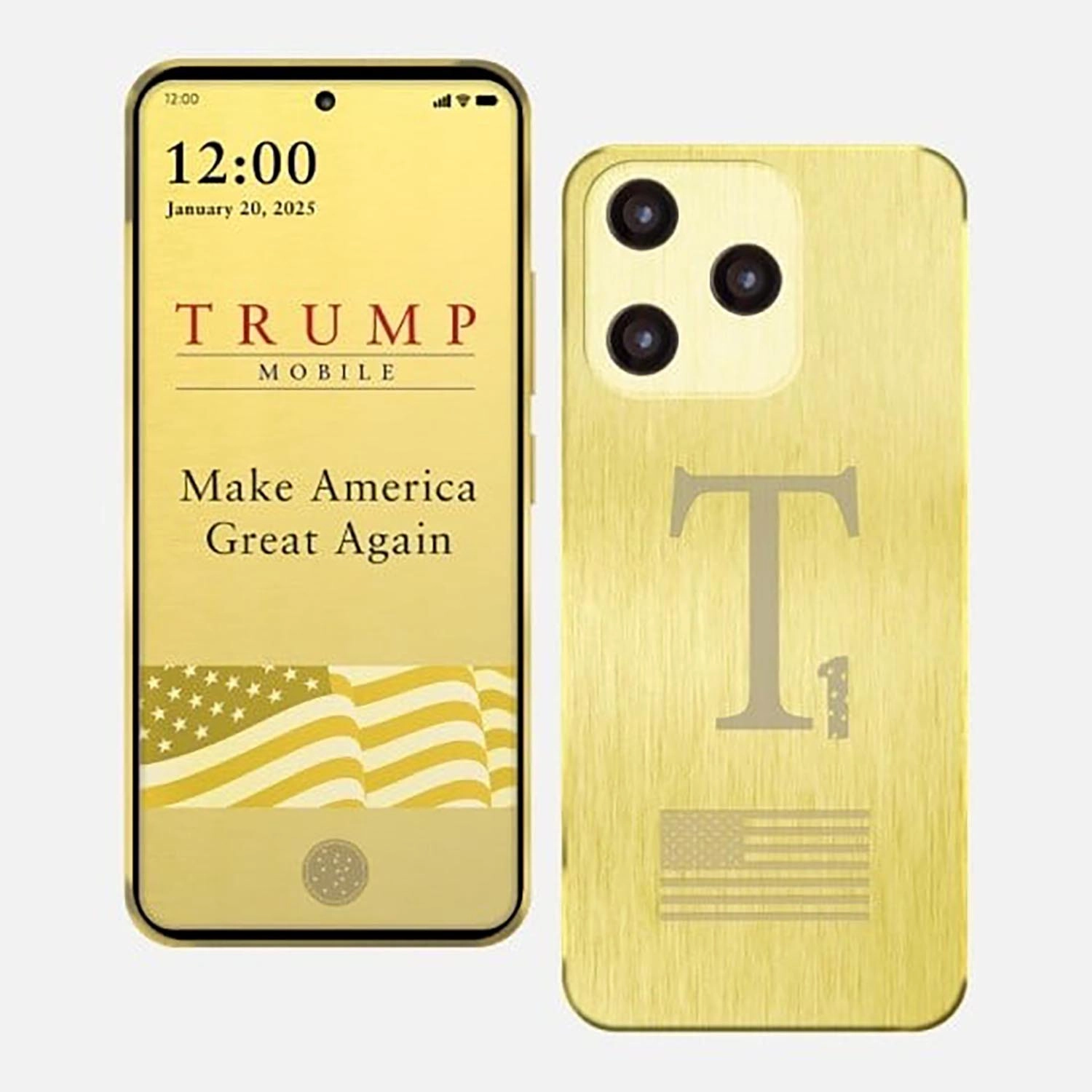 Các mặt trước, sau Trump Mobile T1 Phone