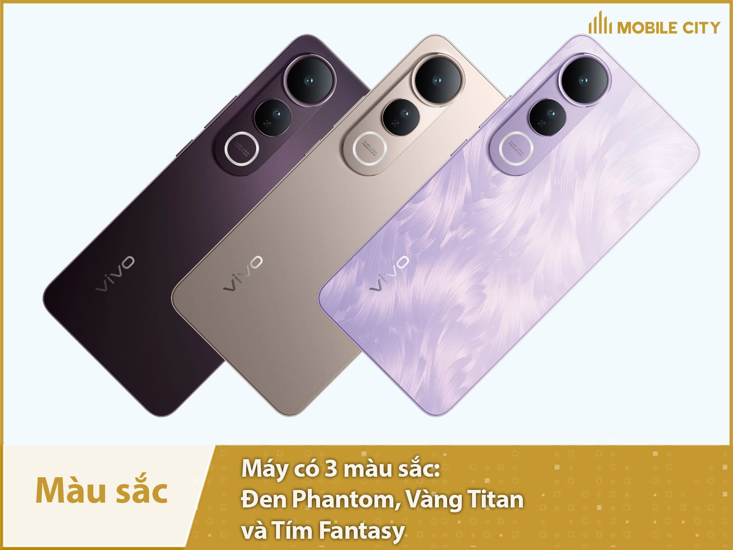 Vivo V50 Lite có 3 màu lựa chọn