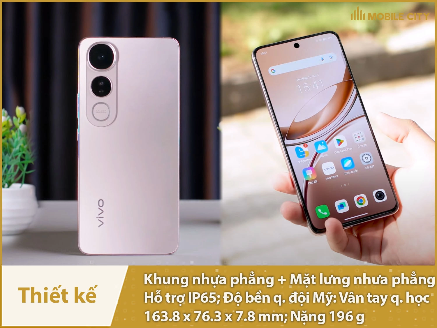 Thiết kế thời trang, siêu bền theo tiêu chuẩn quân đội, có IP65