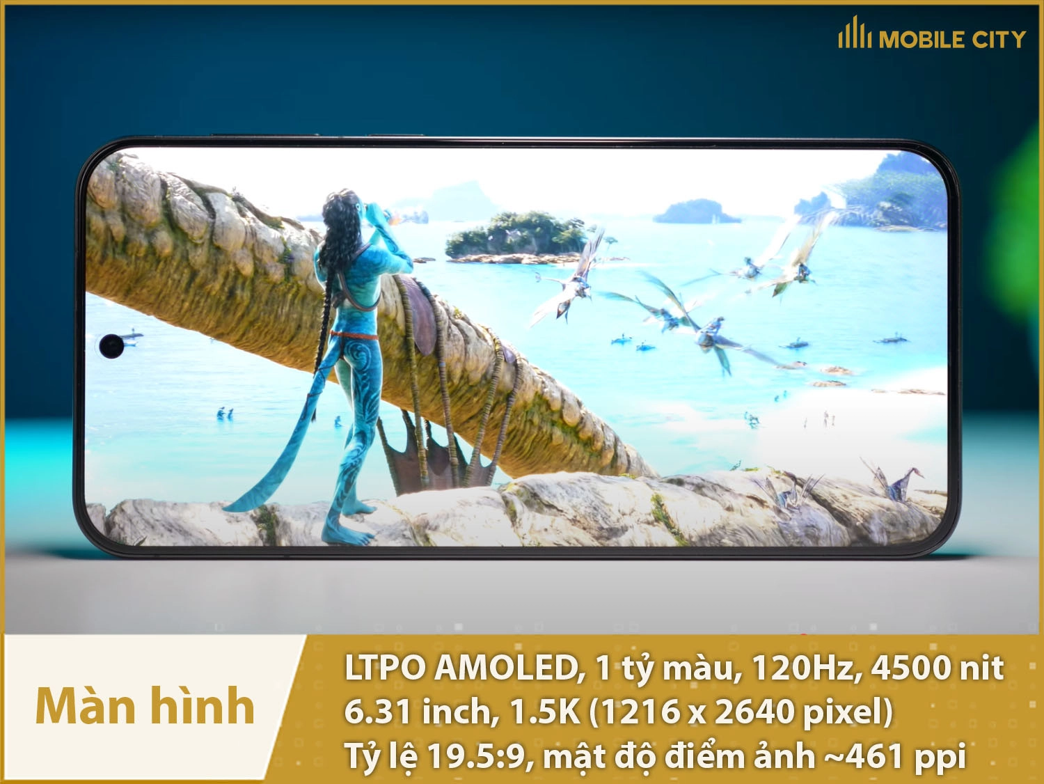 Màn hình LTPO AMOLED 120Hz, 1.5K siêu sáng với 4500nit