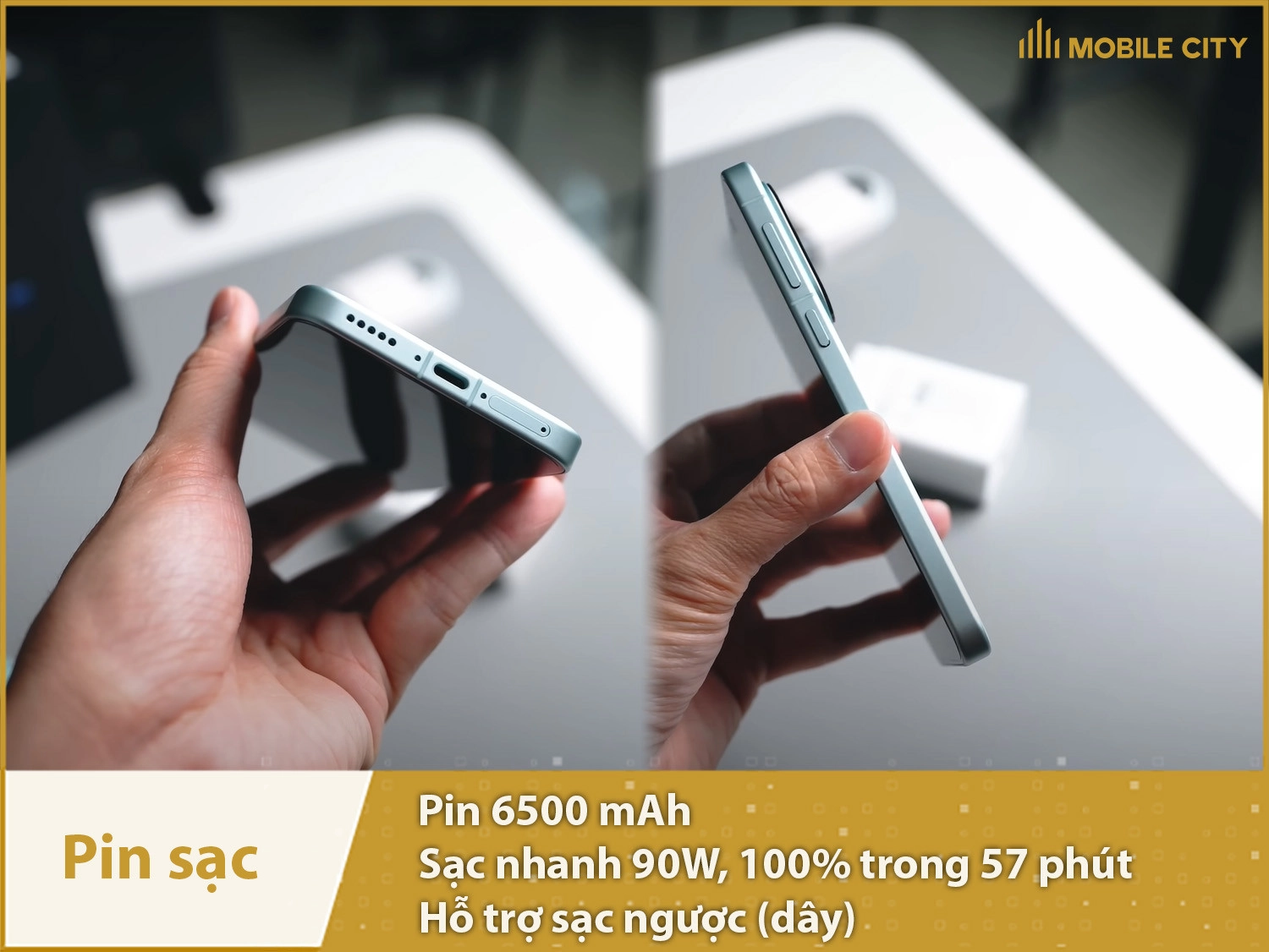 Pin khủng 6500mAh & Sạc siêu nhanh 90W