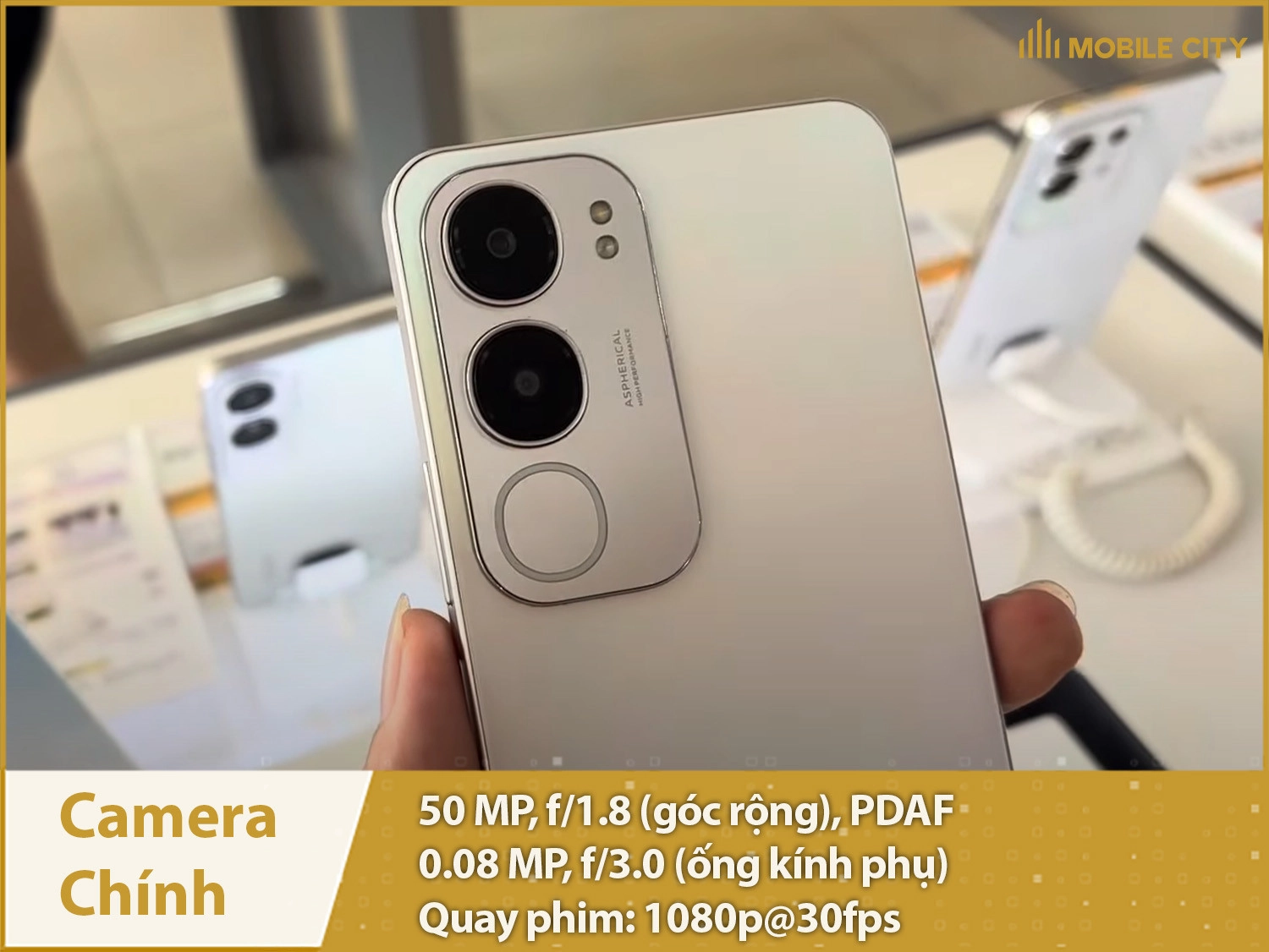 Camera kép 50MP Quay phim 1080p