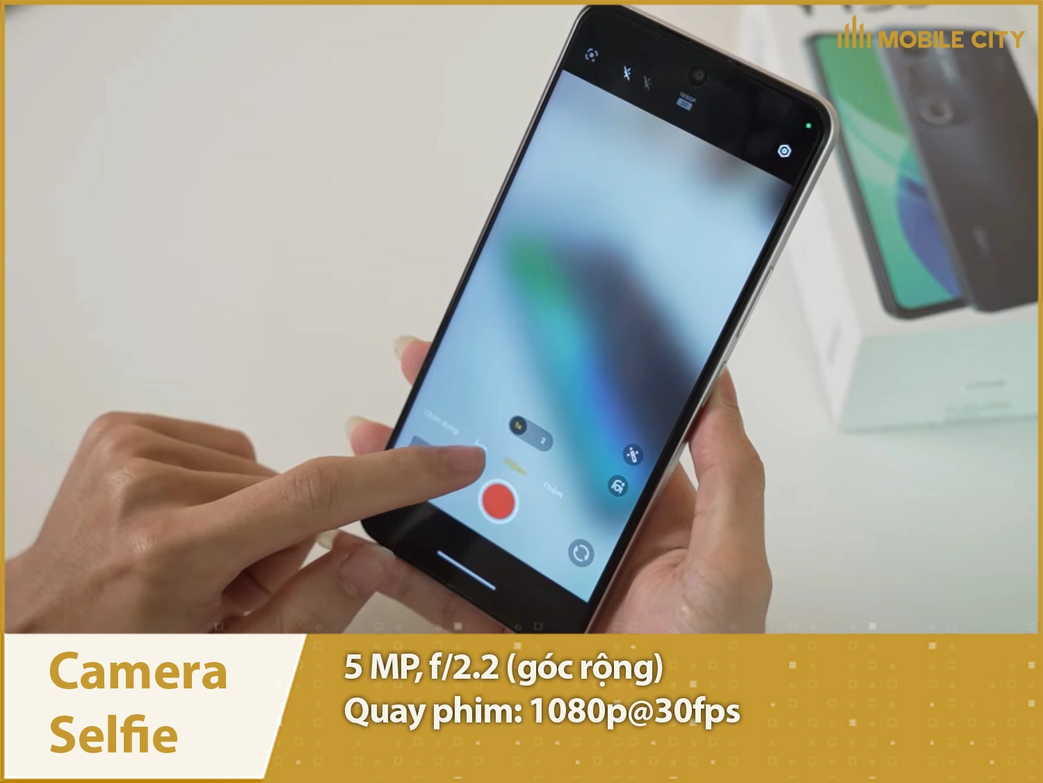 Camera selfie 5MP; Quay phim 1080p