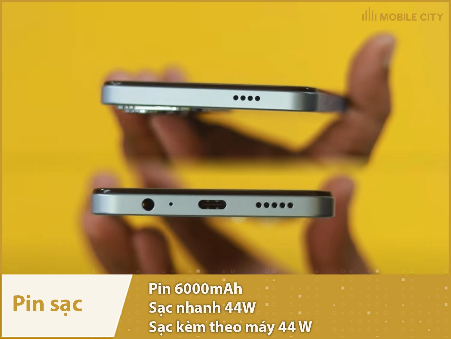 Pin khủng 6000mAh & Sạc nhanh 44W