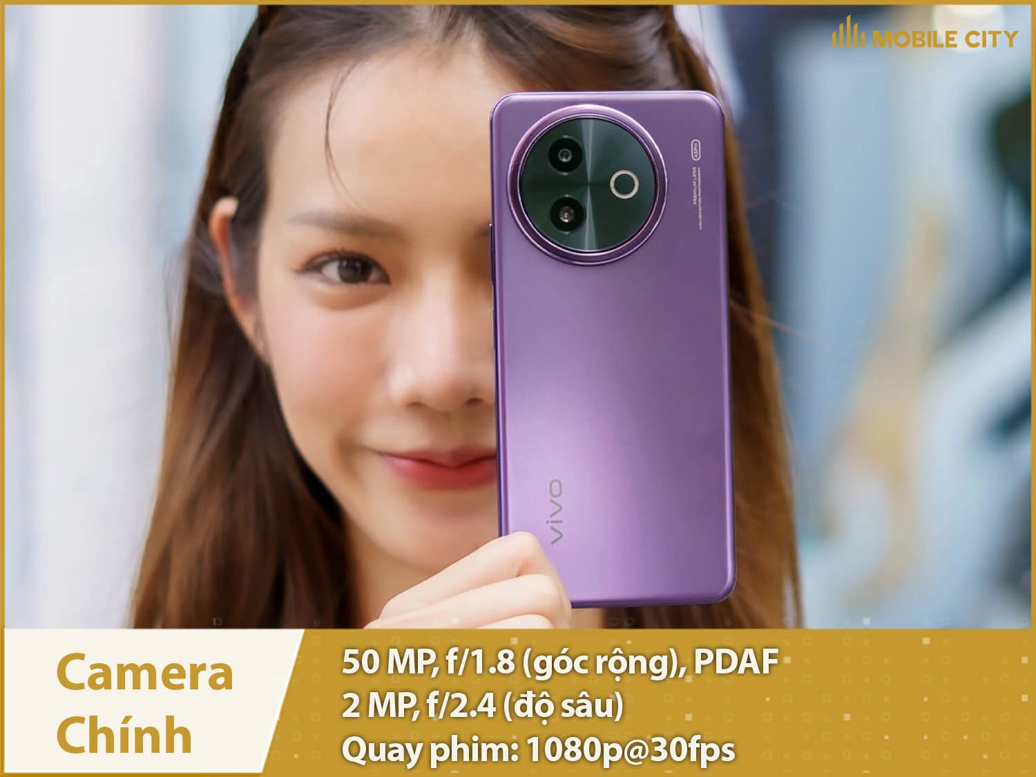Camera kép 50MP & Quay phim 1080p