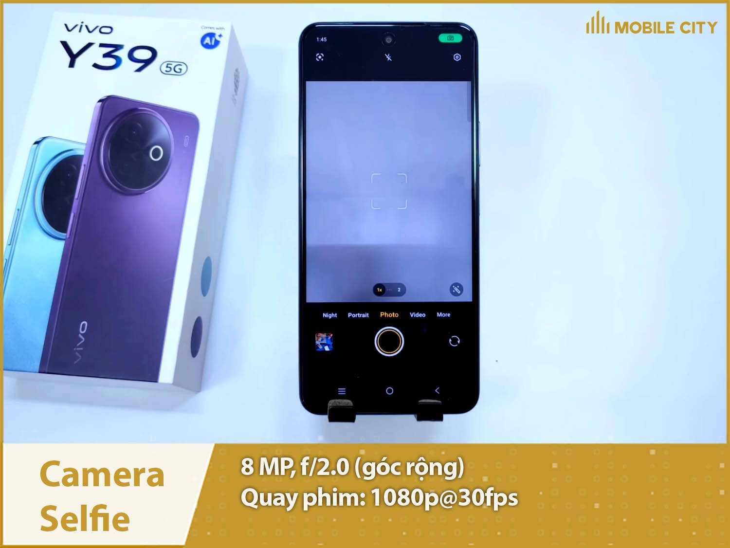 Camera selfie 8MP & Quay phim 1080p
