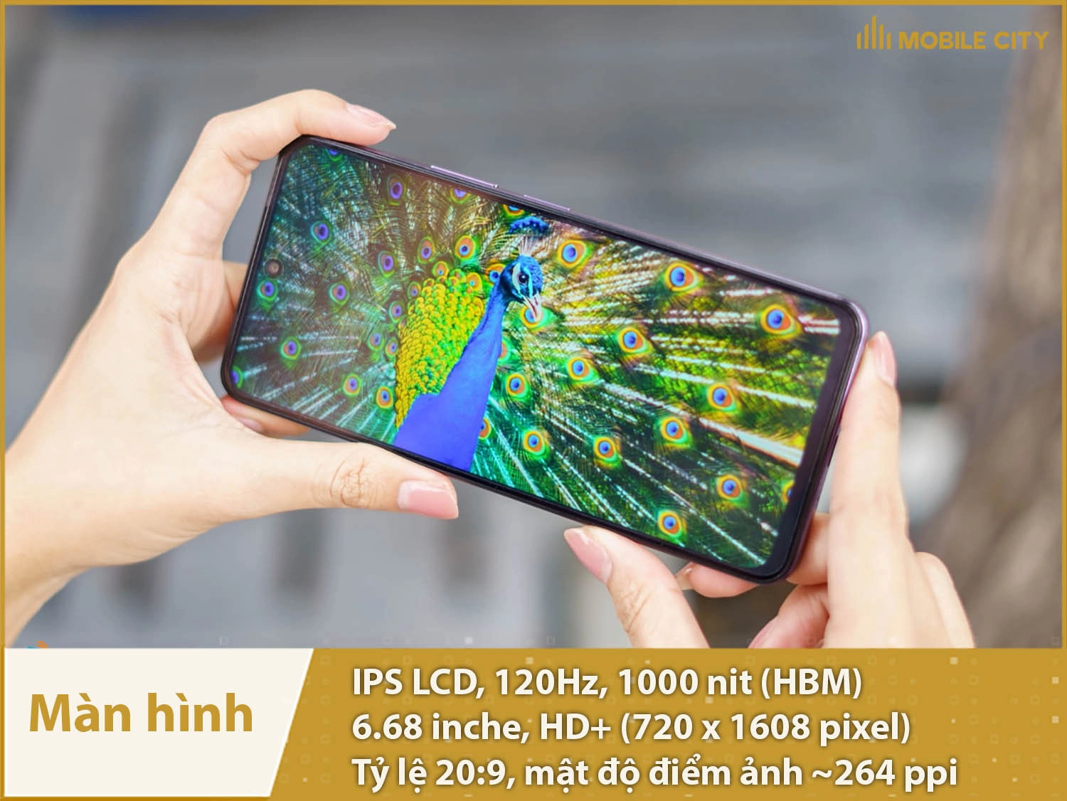 Màn hình 6,68 inch IPS LCD 120Hz 1000nit