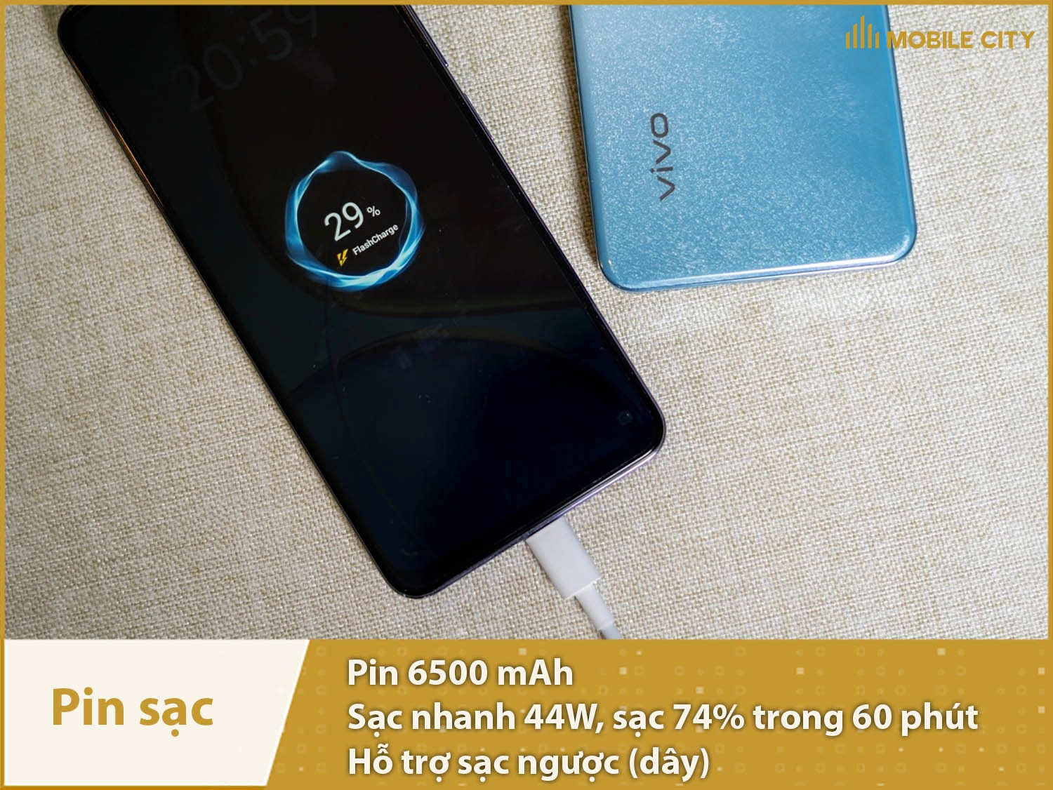 Viên pin khủng 6500mAh & Sạc nhanh 44W