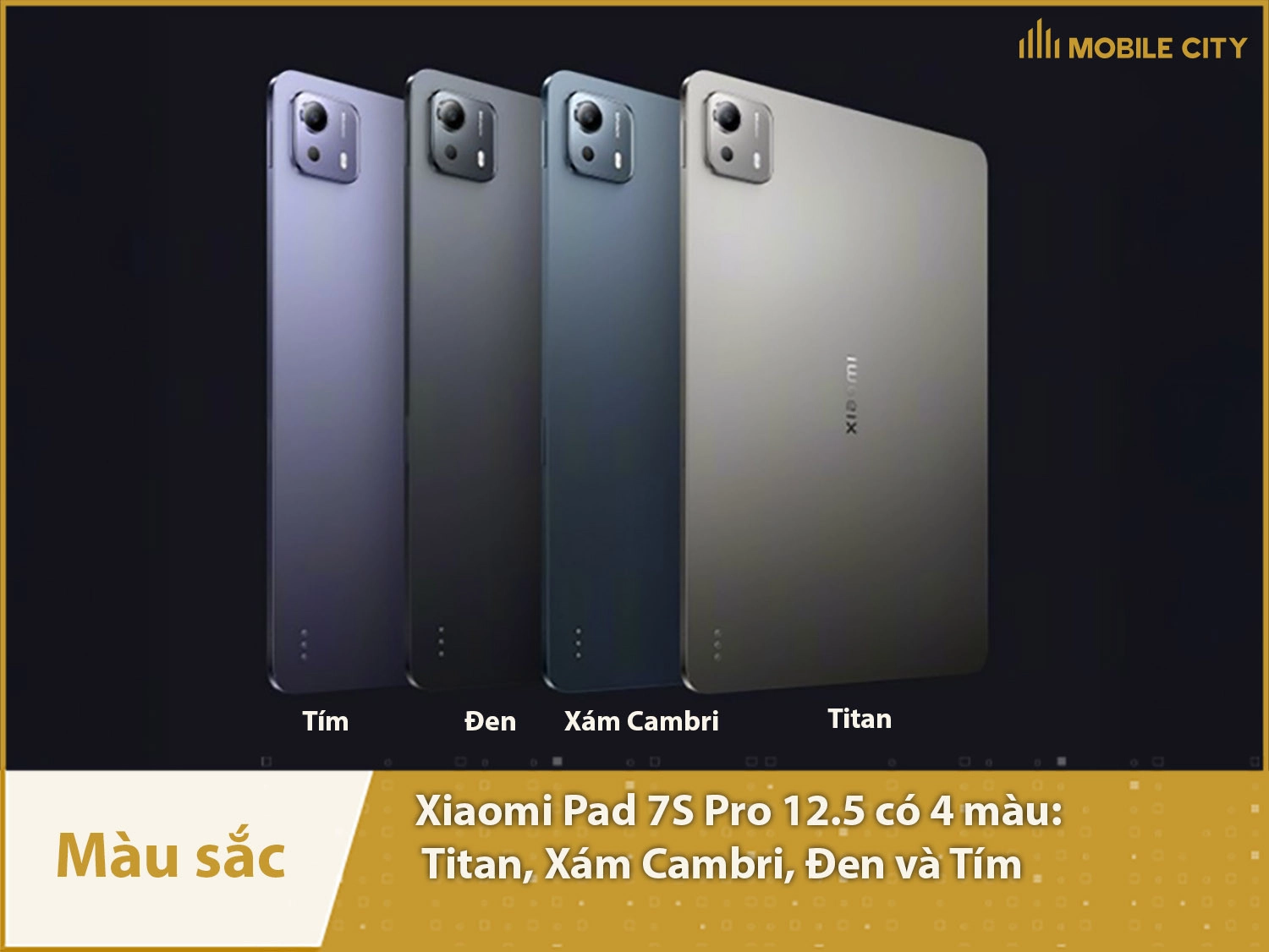 Xiaomi Pad 7S Pro cung cấp 4 màu sắc lựa chọn