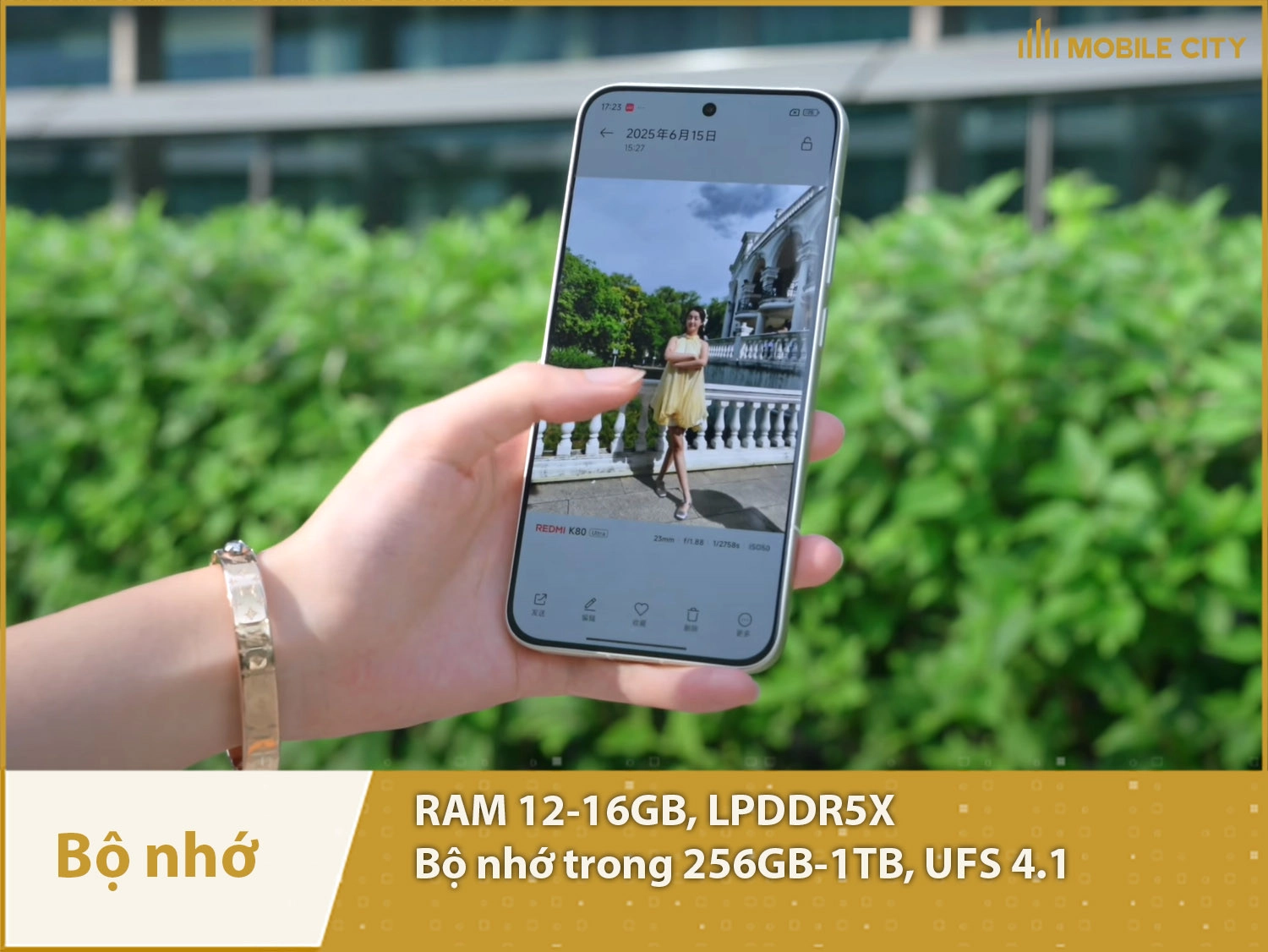 REDMI K80 Ultra có RAM 12-16GB & Bộ nhớ trong 256GB-1TB