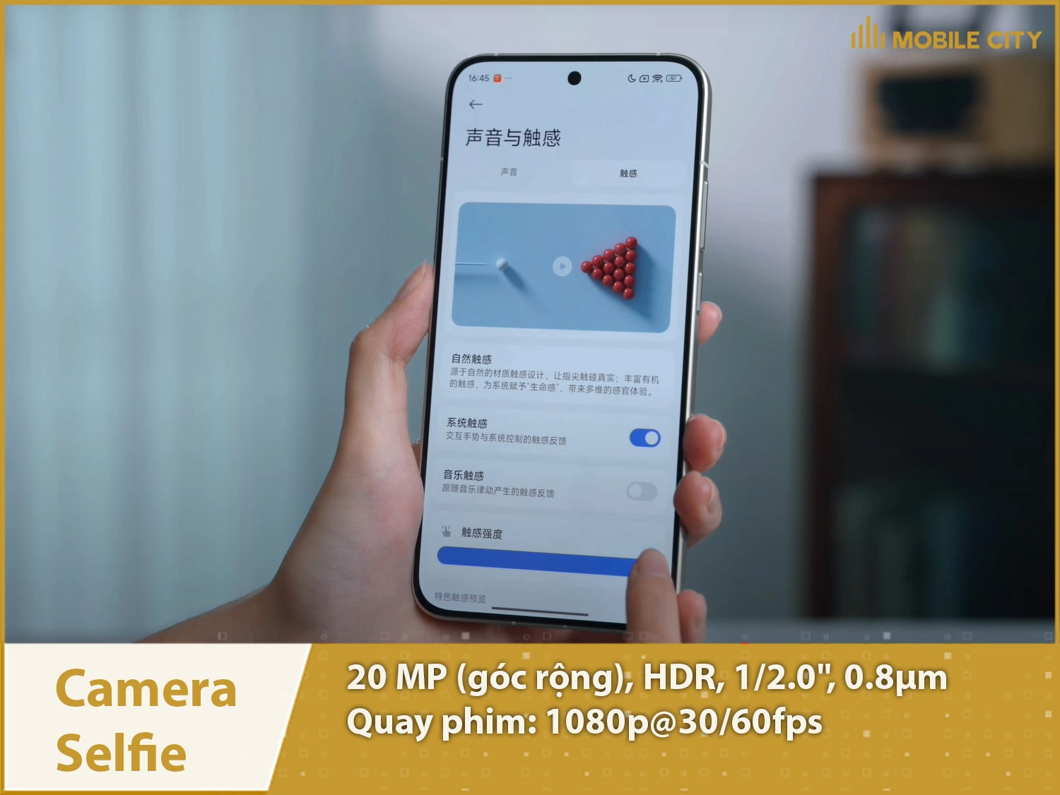 Camera selfie 20MP & Quay video 1080p