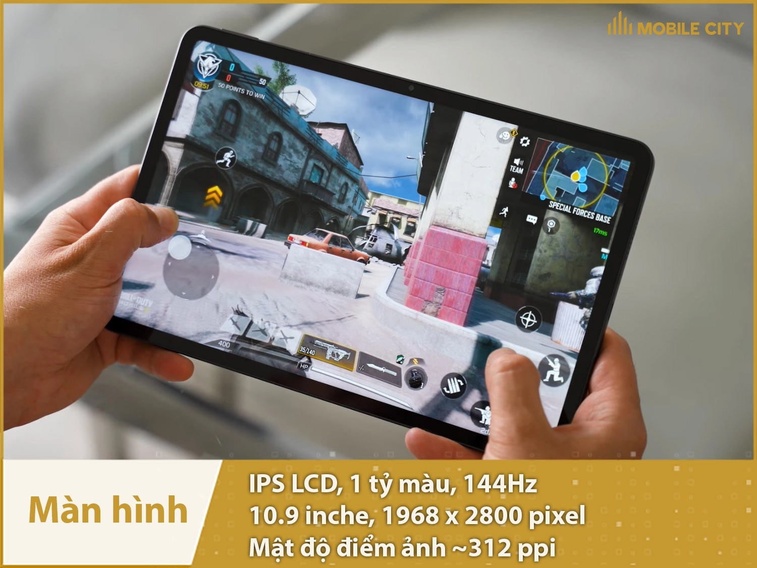 Màn hình LCD 144Hz 1 tỷ màu hiển thị ấn tượng