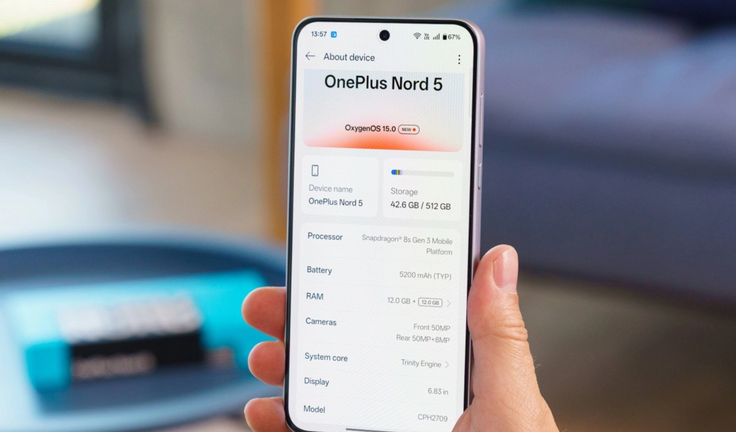 OnePlus Nord 5 sở hữu chip Snapdragon 8s Gen 3