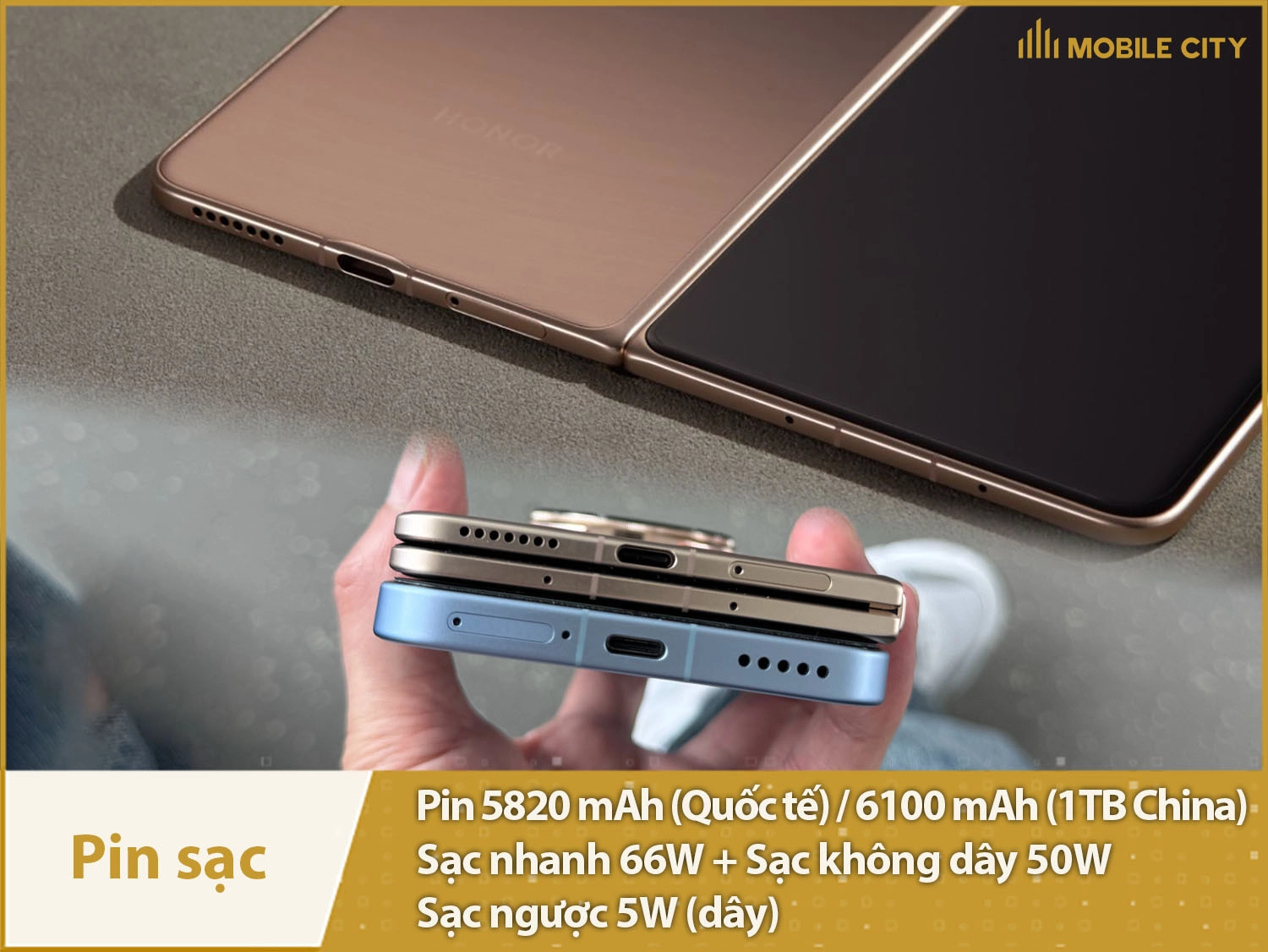 Pin siêu khủng 6100mAh & Đủ công nghệ sạc