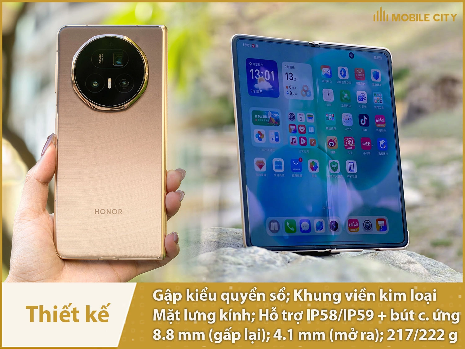 Thiết kế siêu mỏng, có IP58/IP59