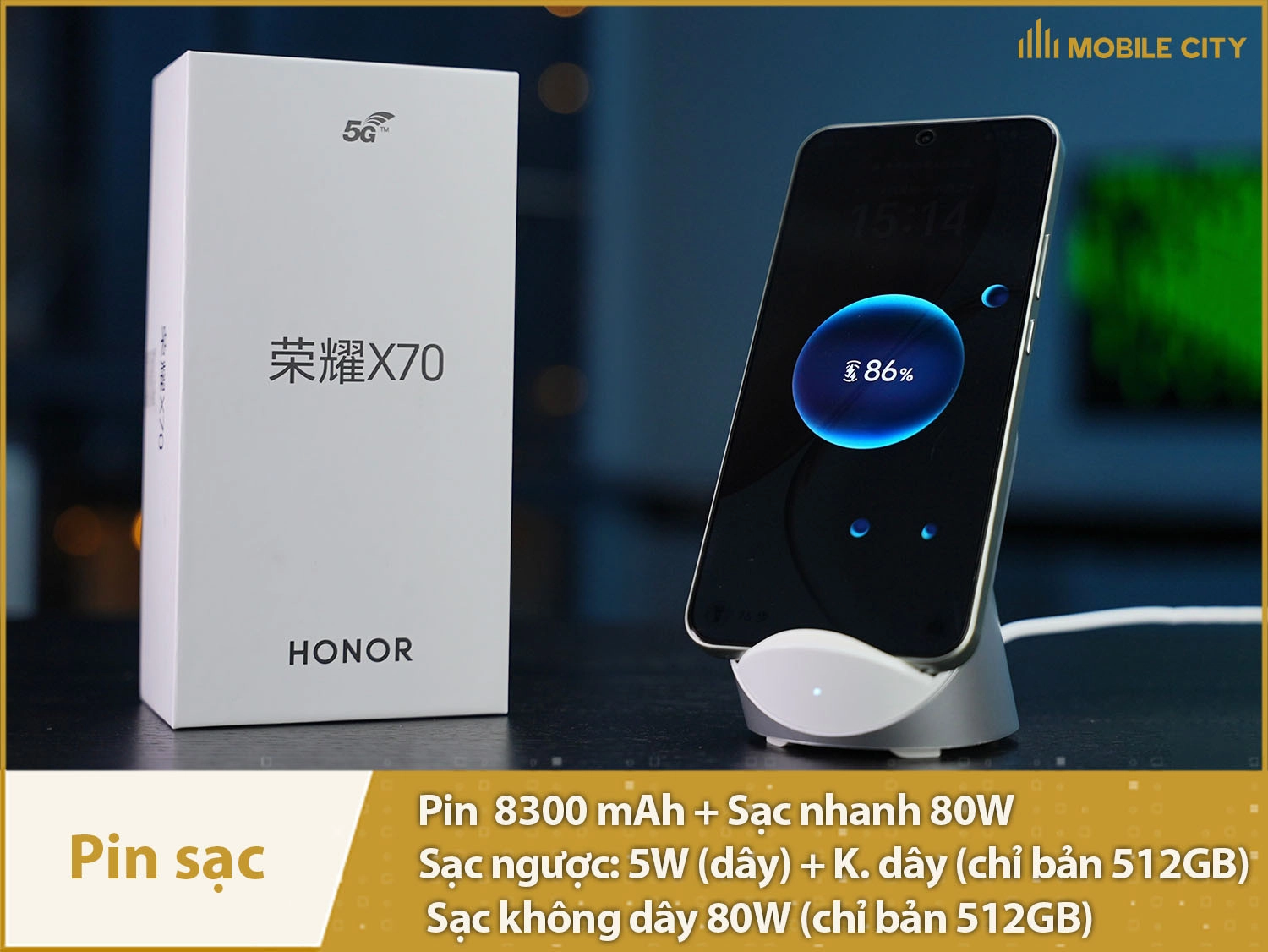 Pin khủng 8300mAh & Sạc dây 80W, không dây 80W