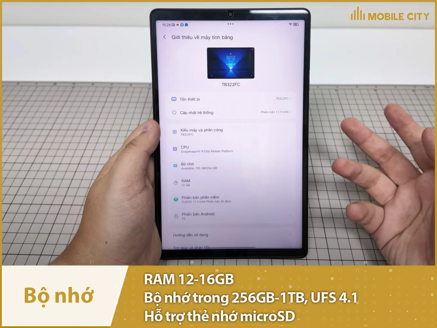 Legion Y700 Gen 4 có RAM 12-16GB & Bộ nhớ trong 256GB-1TB