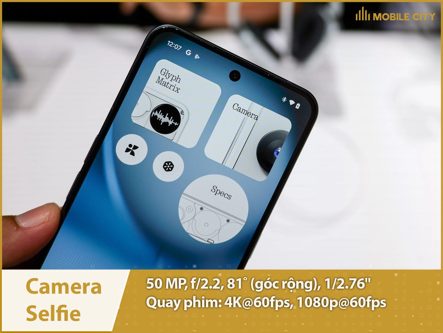 Camera selfie 50MP & Quay video 4K