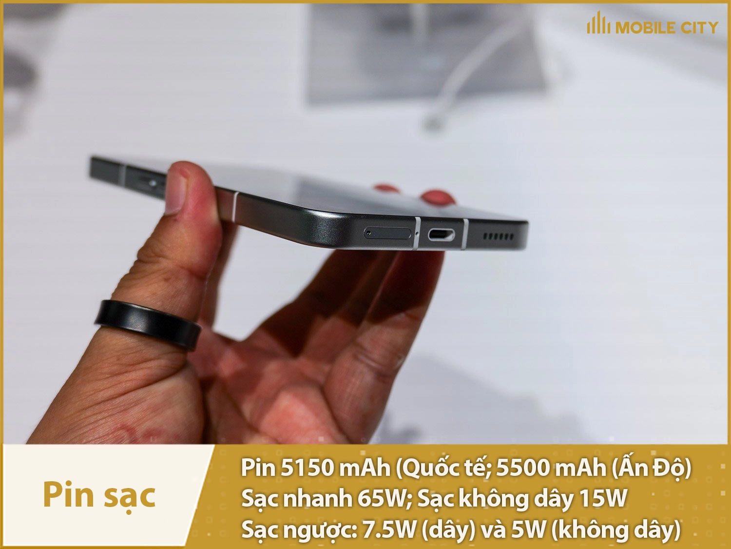 Pin Si/C lên tới 5500mAh & Sạc nhanh 65W