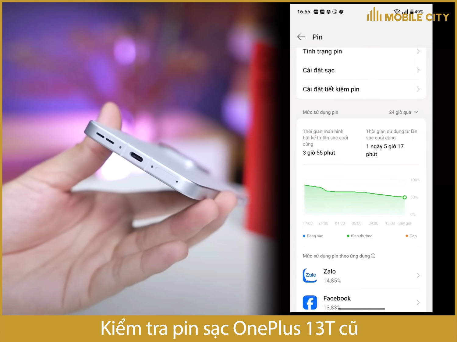 Kiểm tra pin và sạc