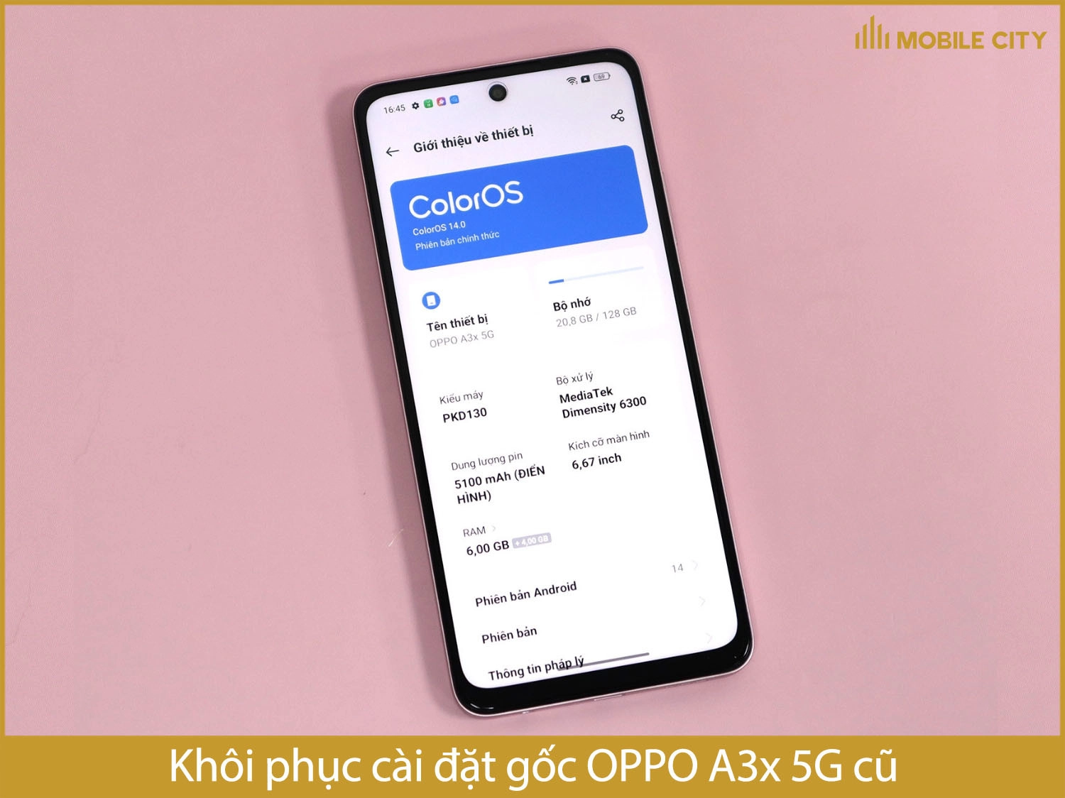 Khôi phục cài đặt gốc