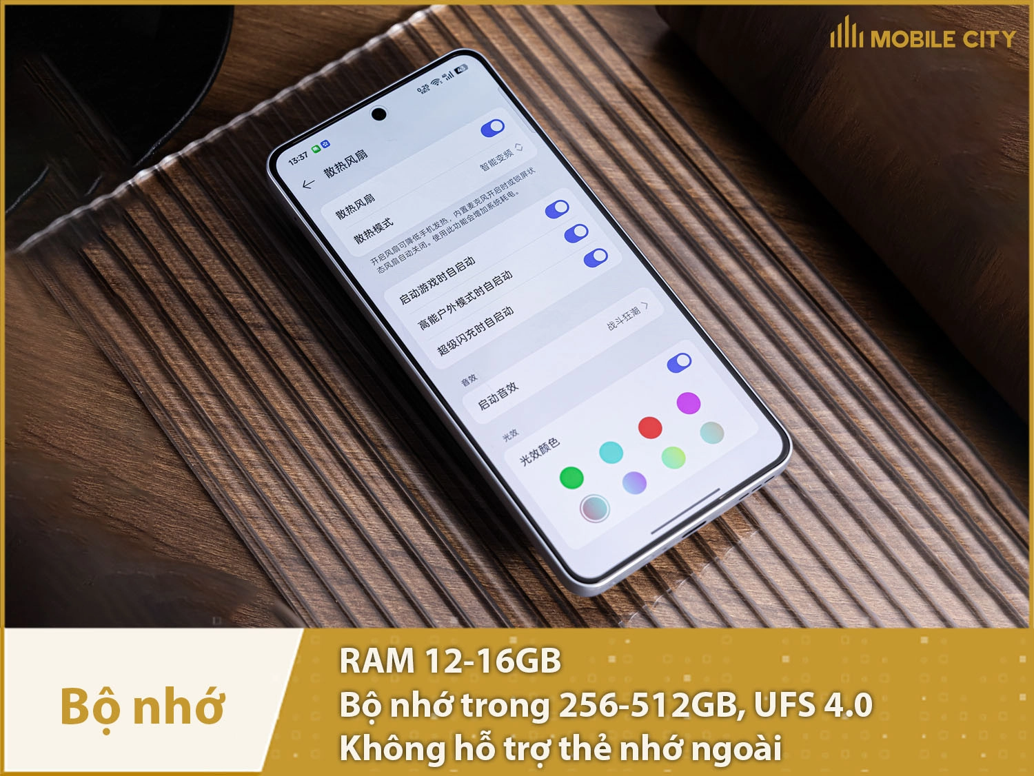 OPPO K13 Turbo Pro có RAM 12-16GB & Bộ nhớ trong 256-512GB
