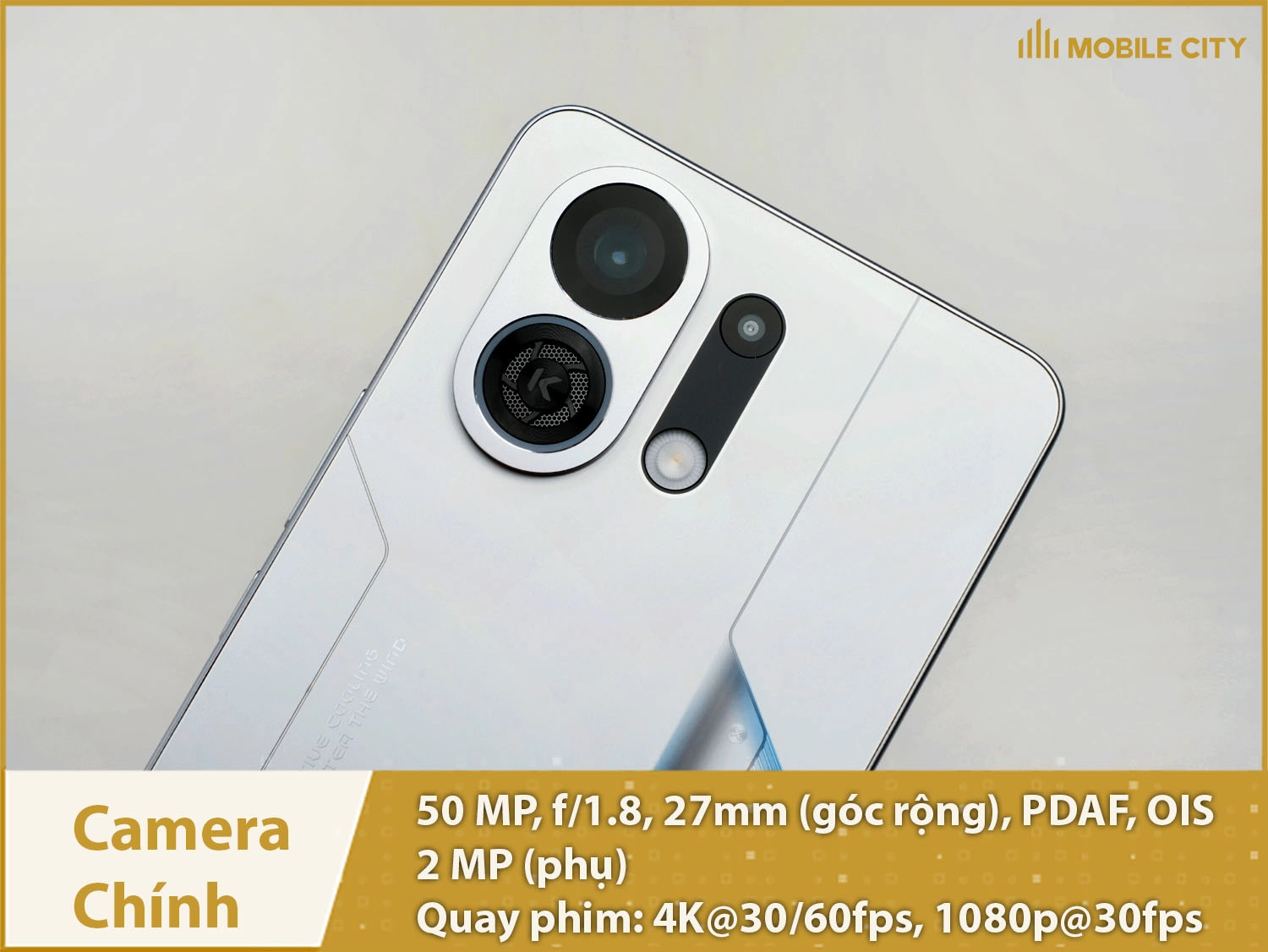 Camera chính 50MP; Quay phim 4K