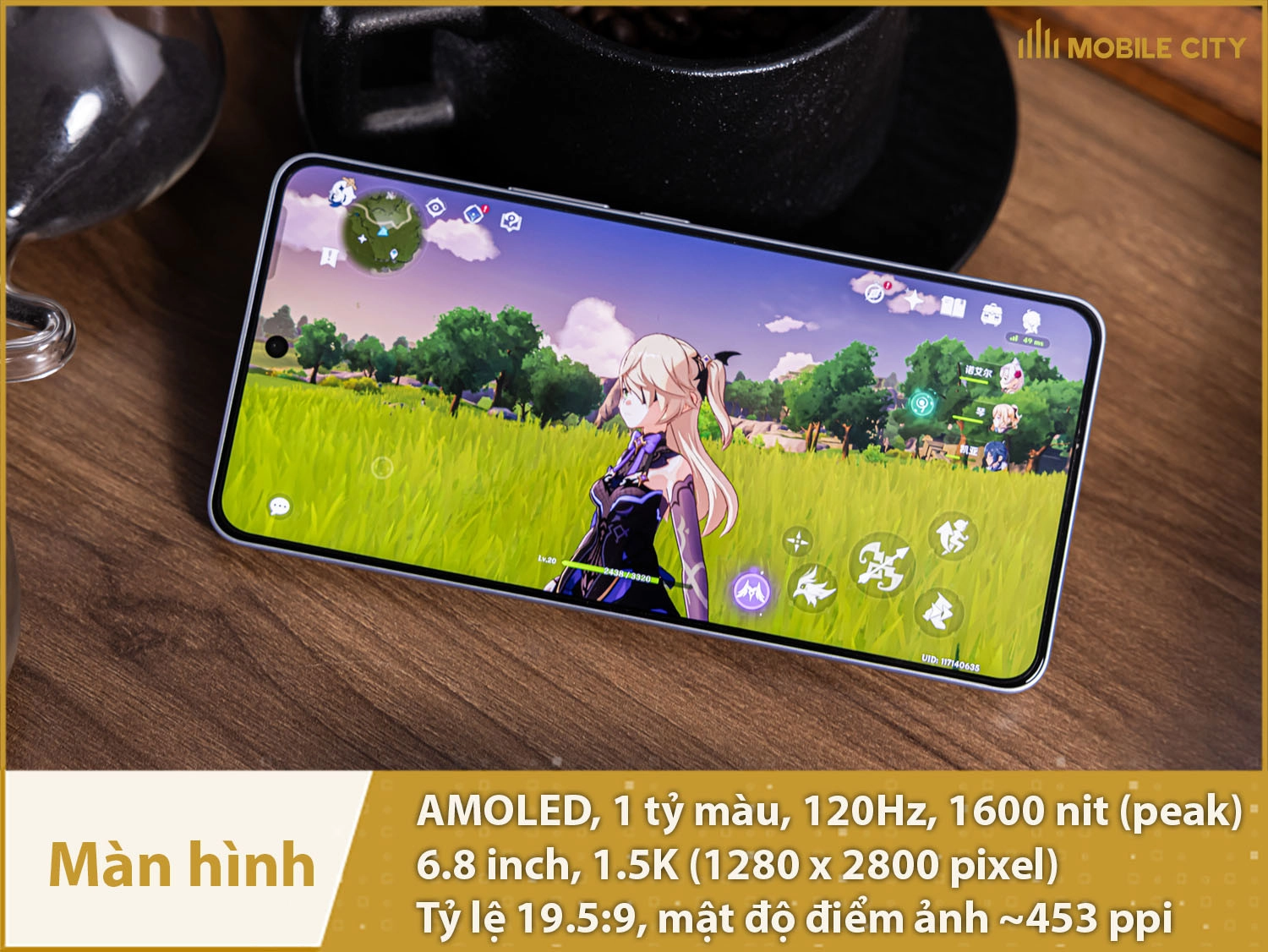 Màn hình AMOLED 120Hz, 6,8 inch 1.5K, độ sáng 1600nit