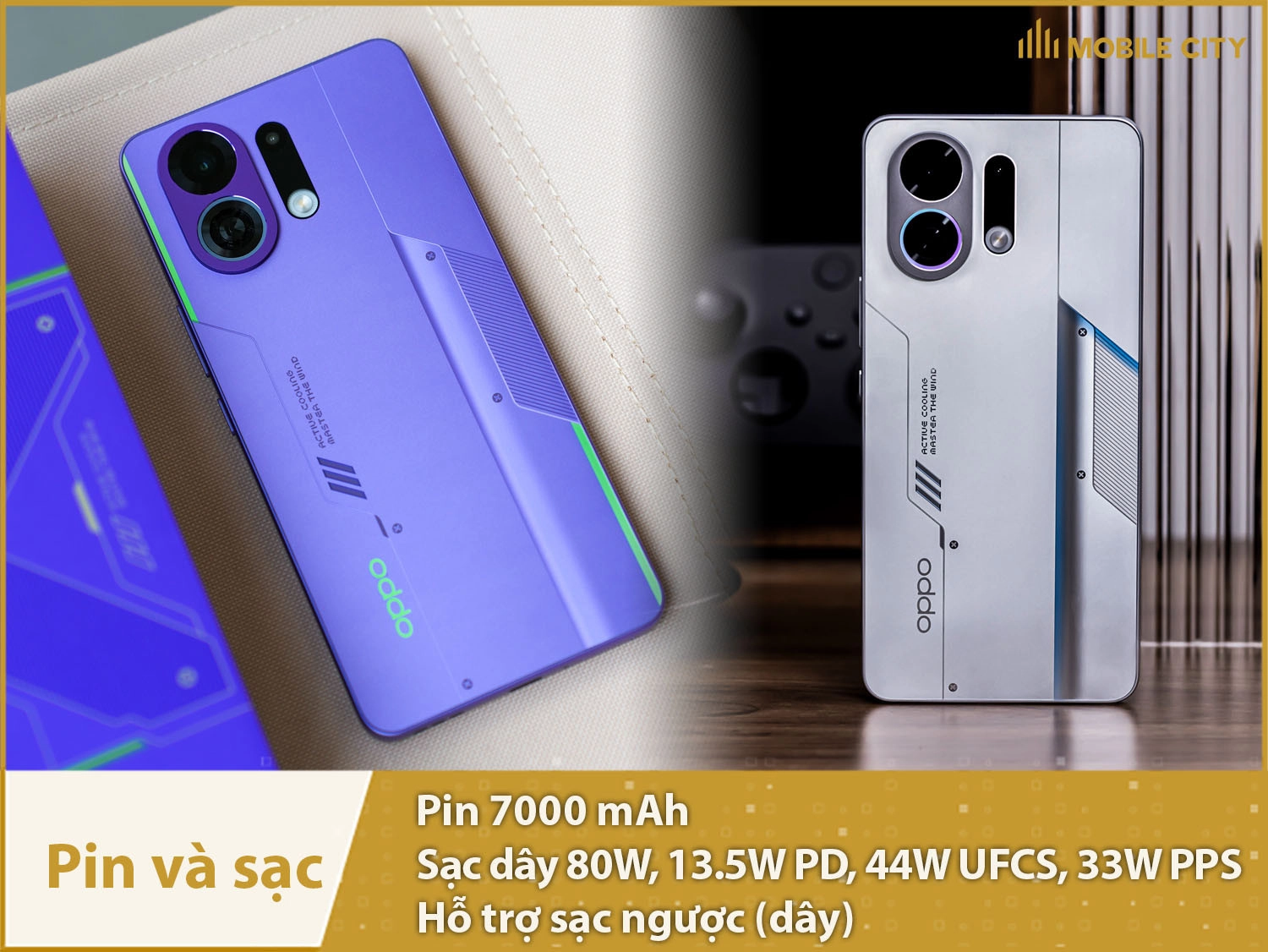 Pin khủng 7000mAh & Sạc nhanh 80W