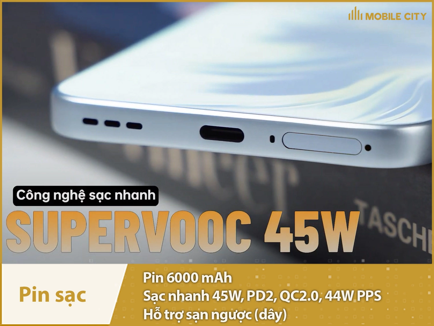 Pin trâu 6000mAh & Sạc nhanh 45W