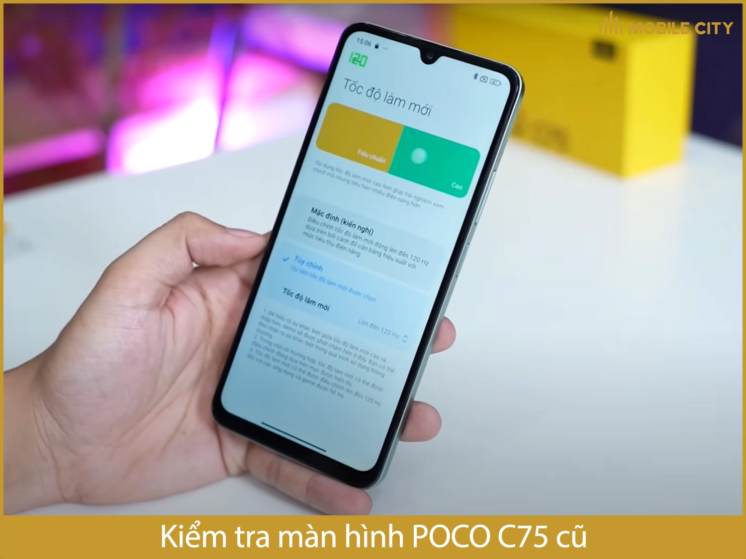Kiểm tra màn hình