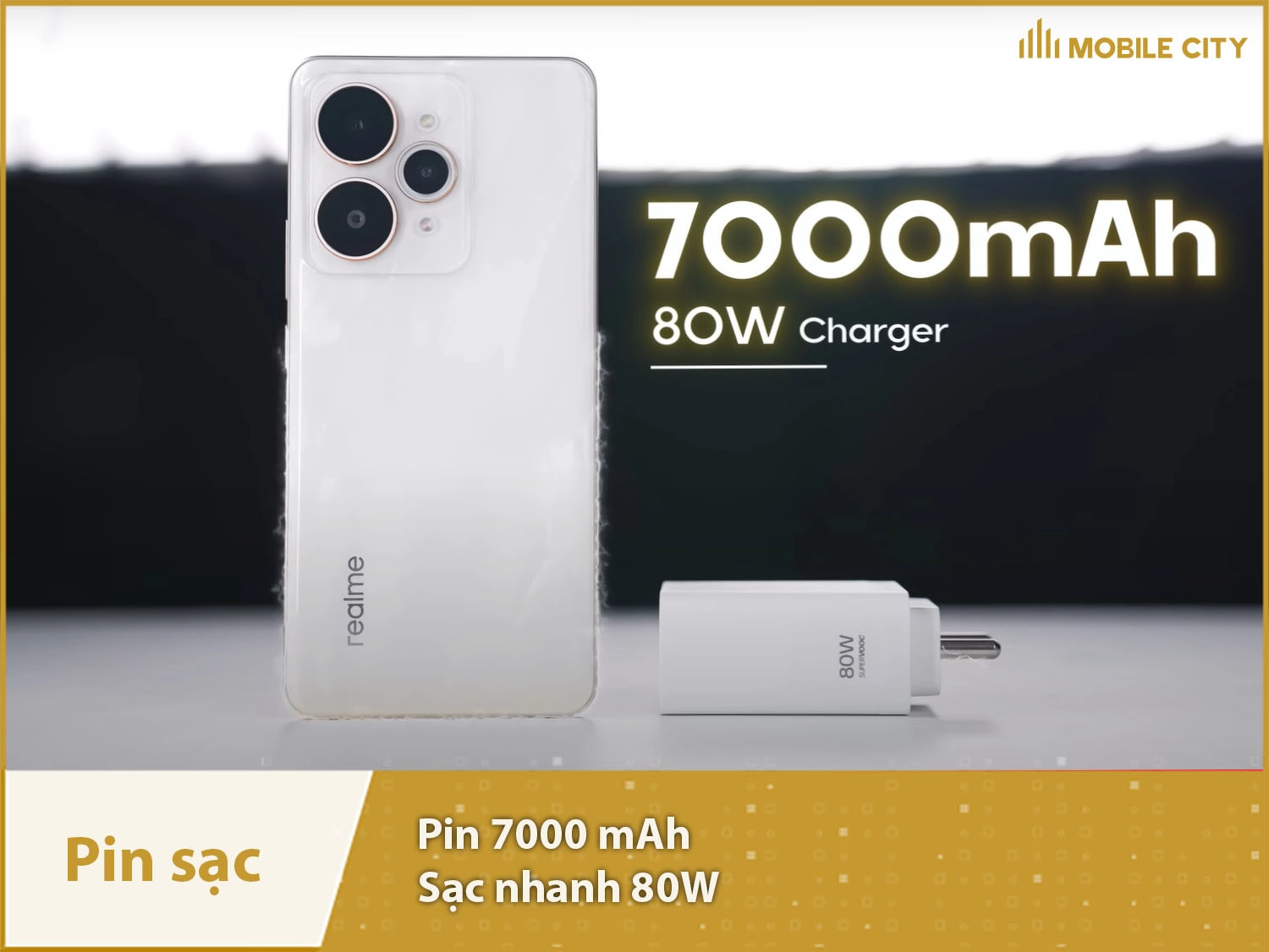 Pin trâu 7000mAh & Sạc nhanh 80W