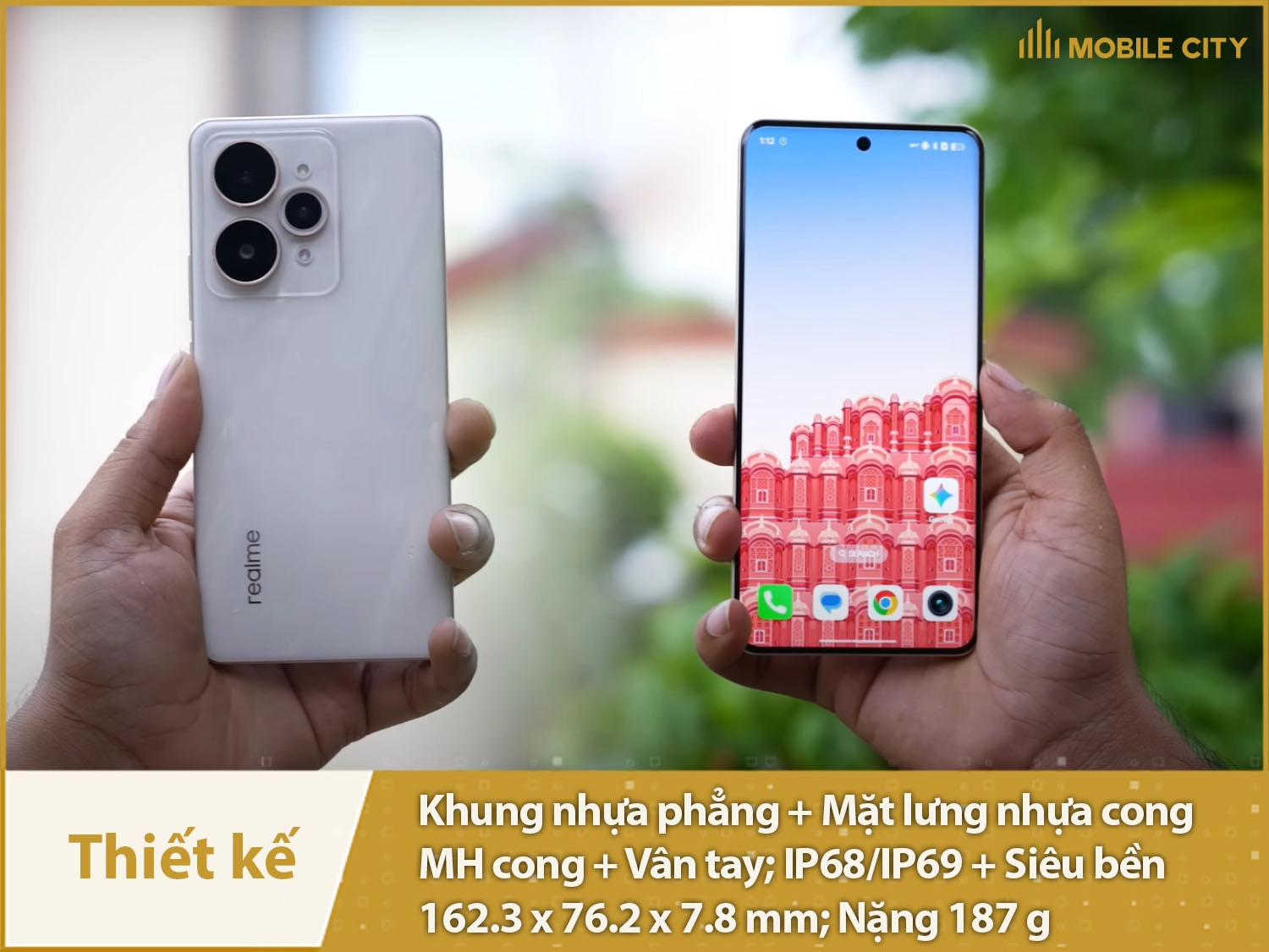 Thiết kế bo cong, siêu bền, có IP69