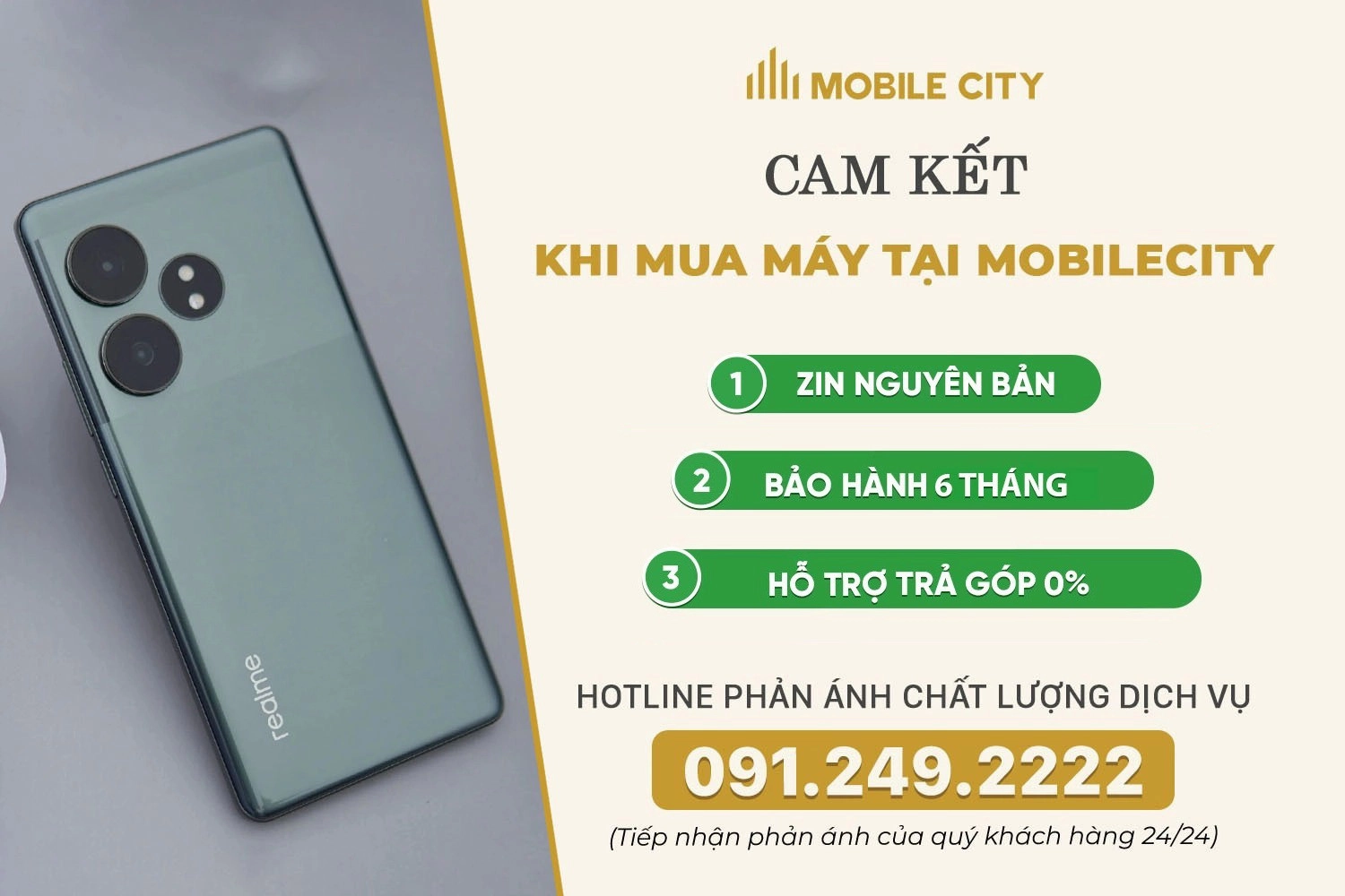 Cam kết mua Realme GT Neo 6 cũ tại MobileCity