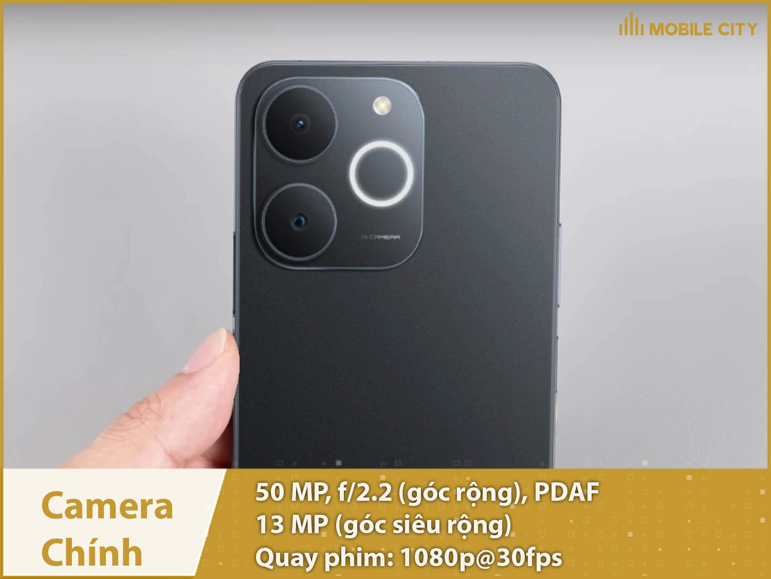 Camera kép 50MP; camera siêu rộng 13MP