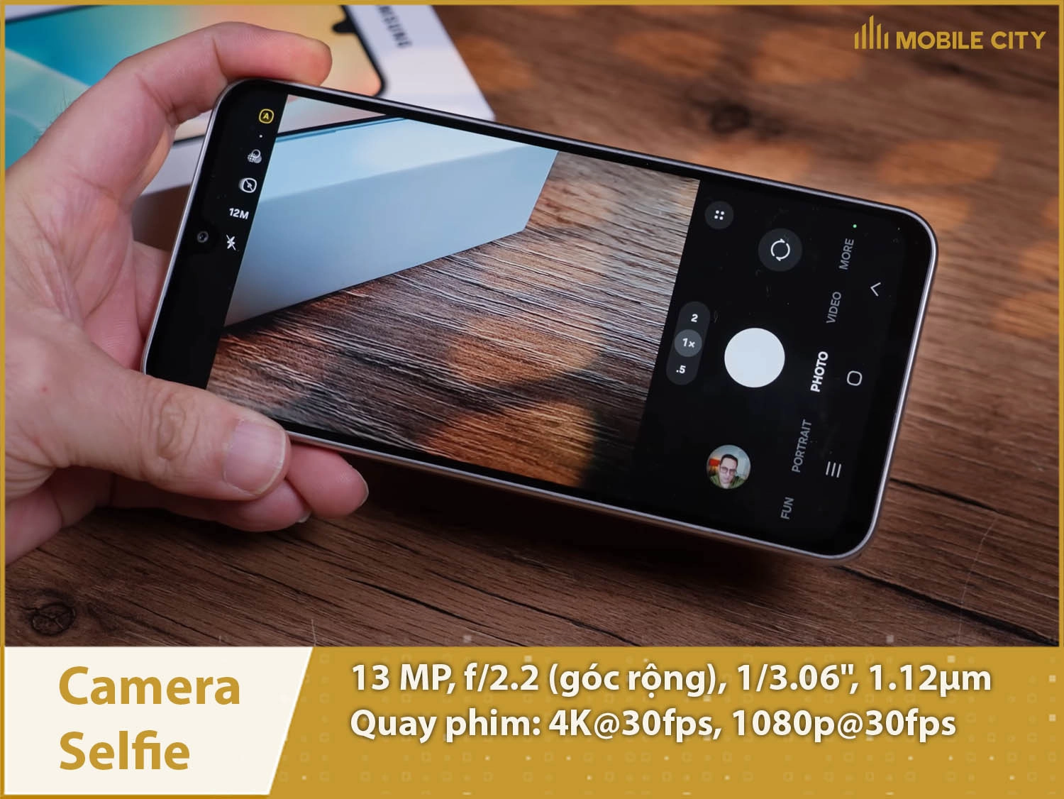 Camera selfie 13MP; Quay phim 4K