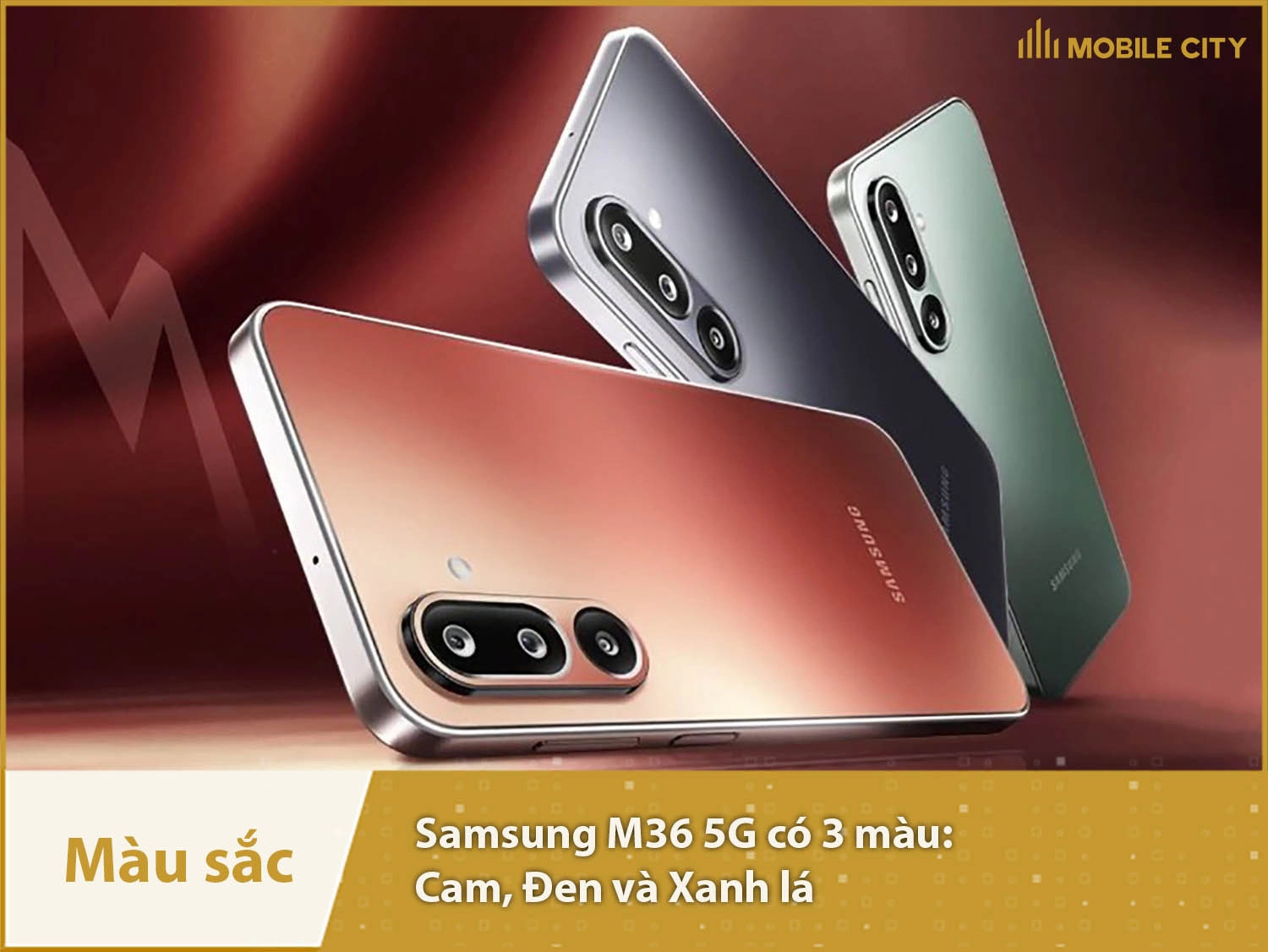 Samsung M36 có 3 màu sắc lựa chọn