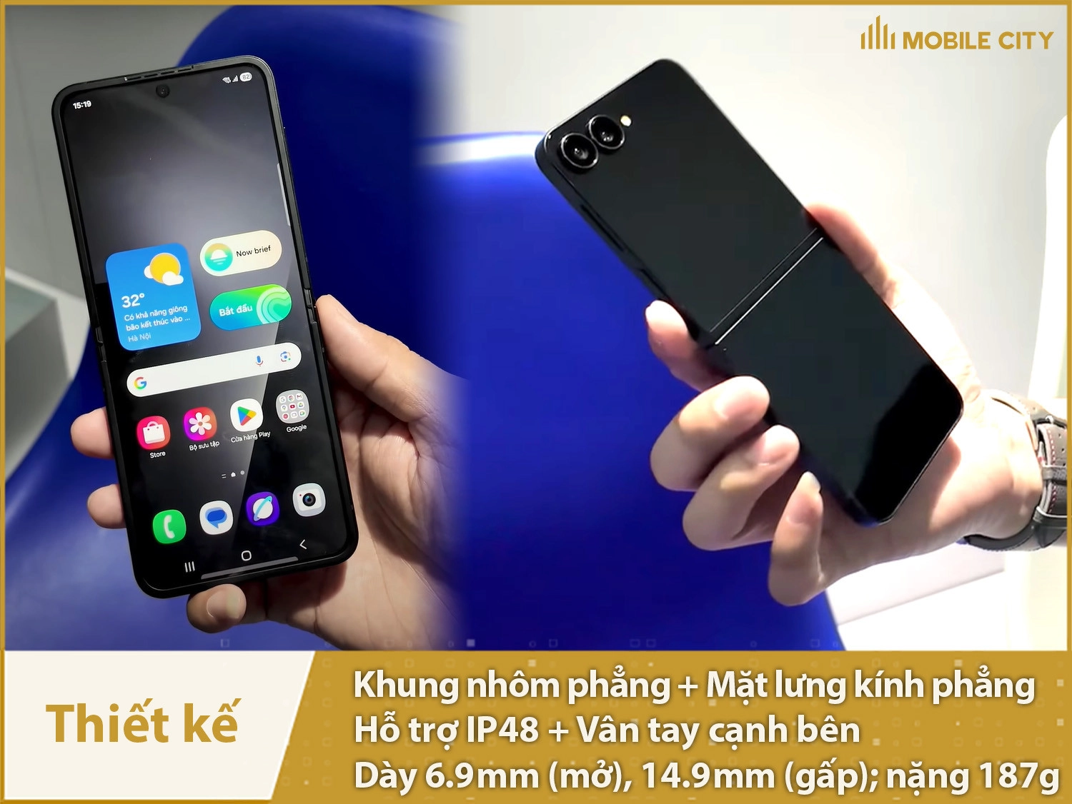 Thiết kế vuông vức quen thuộc, có IP48
