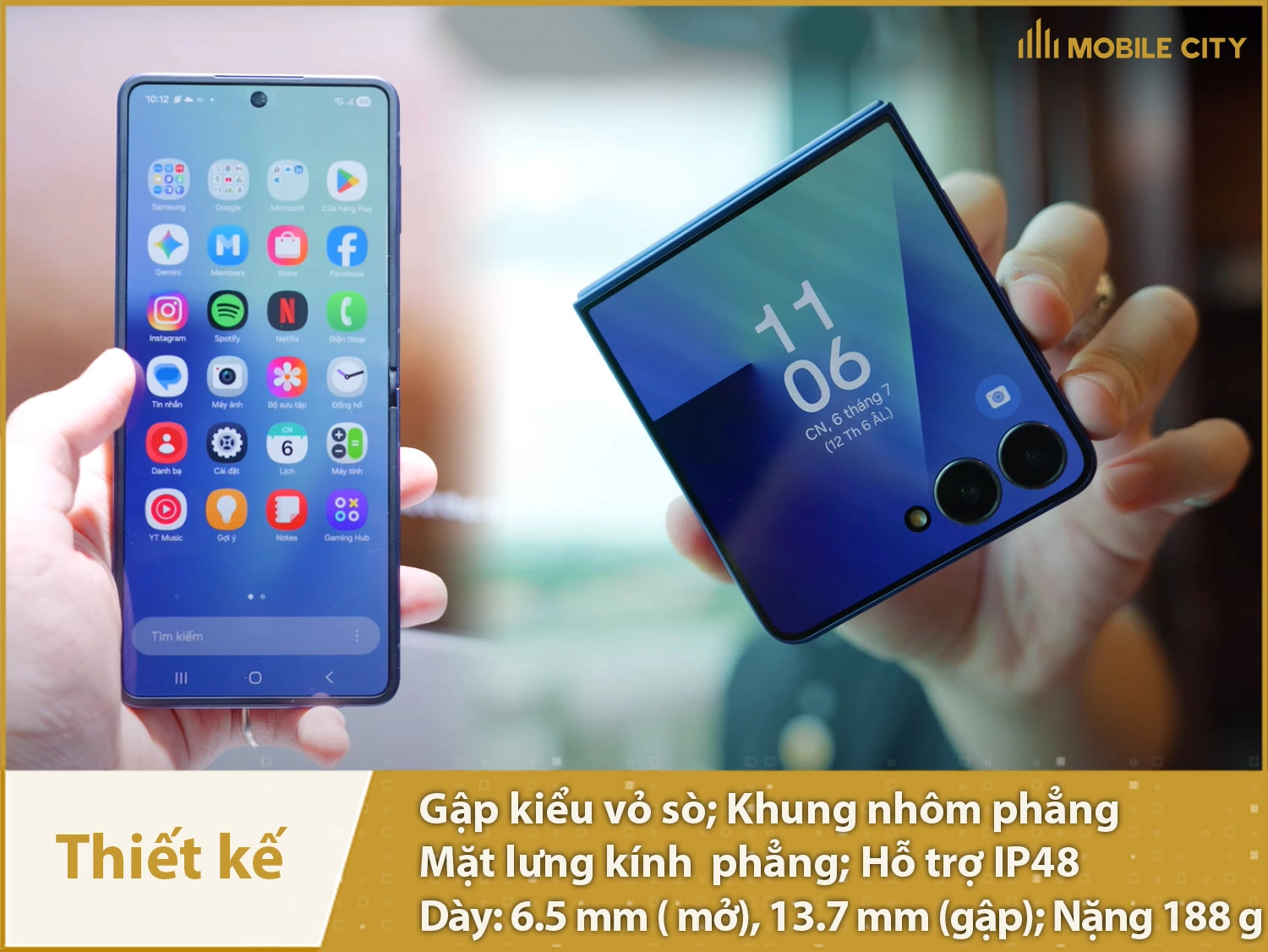Thiết kế hiện đại, mỏng nhẹ