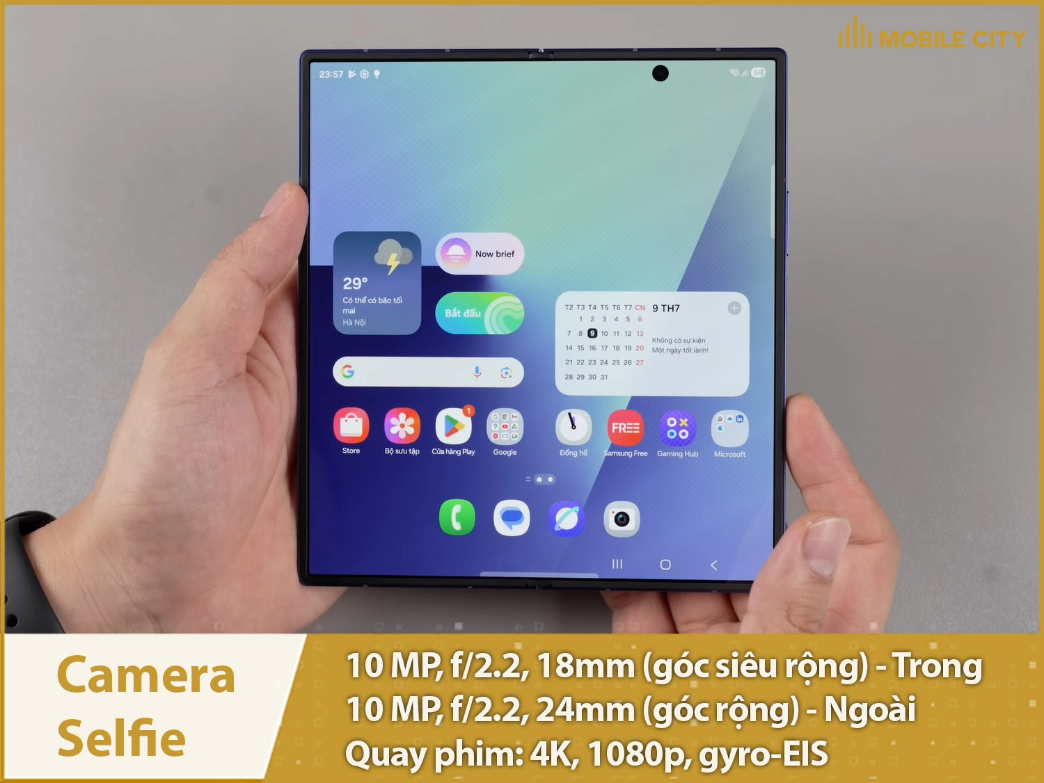 Camera selfie 10MP & Quay video 4K