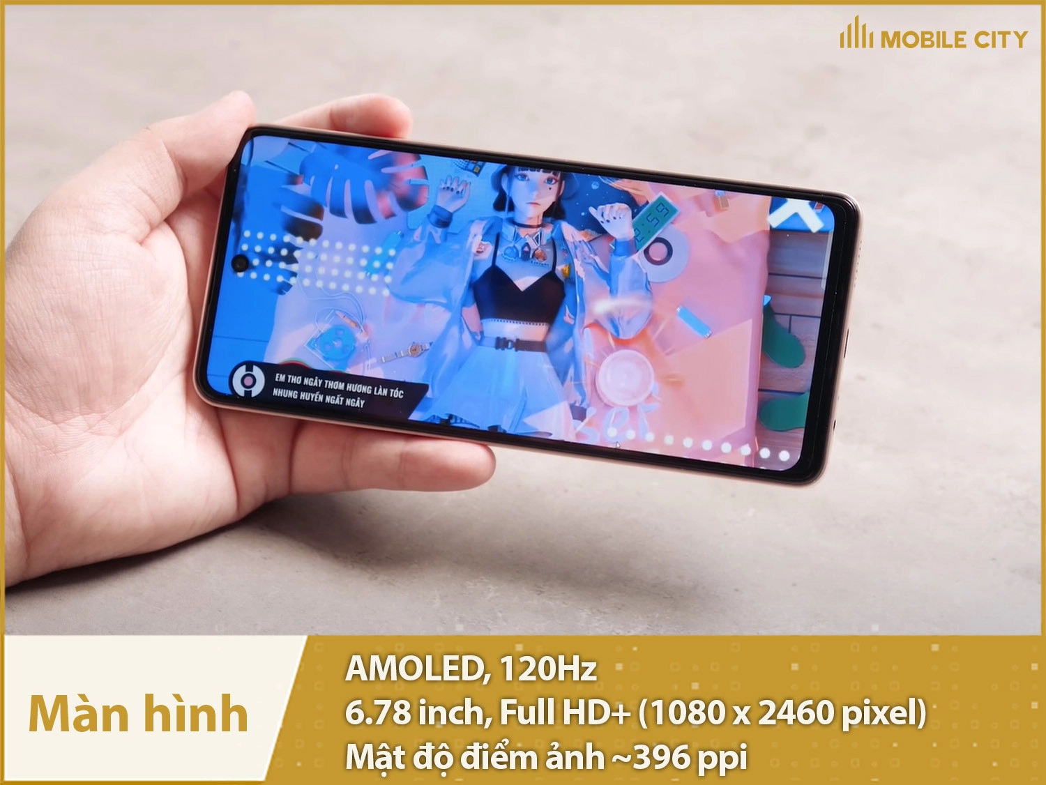 Màn hình AMOLED 120Hz, Full HD+