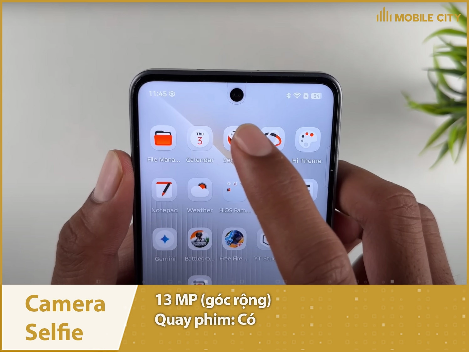 Camera selfie 13MP & Quay phim sắc nét