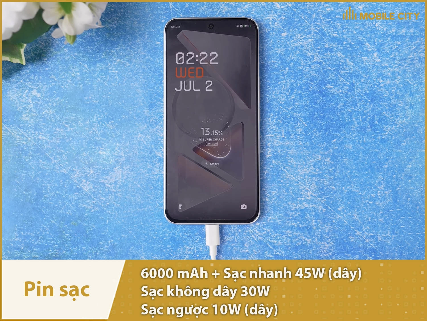 Pin khủng 6000mAh & Sạc nhanh 45W, sạc không dây 30W