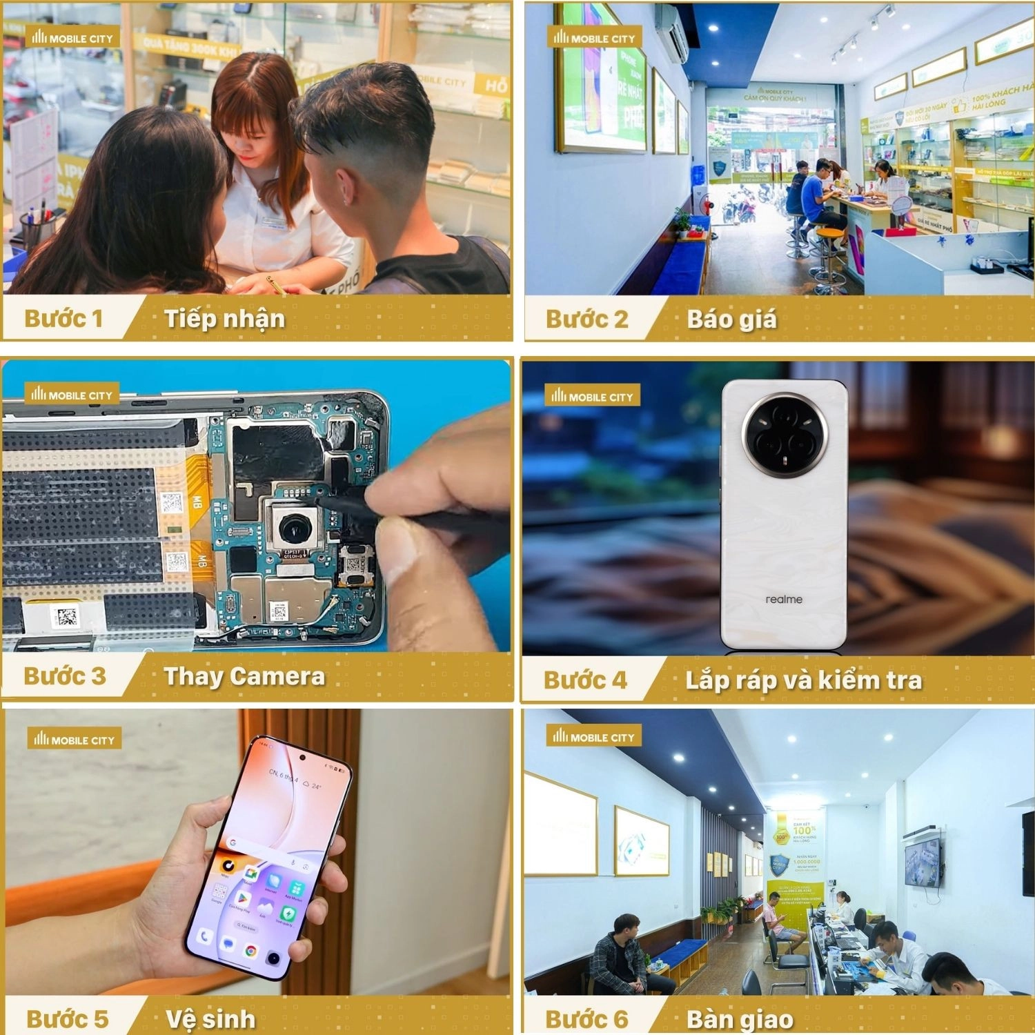 Thay Camera Realme 14 Pro Plus, quy trình