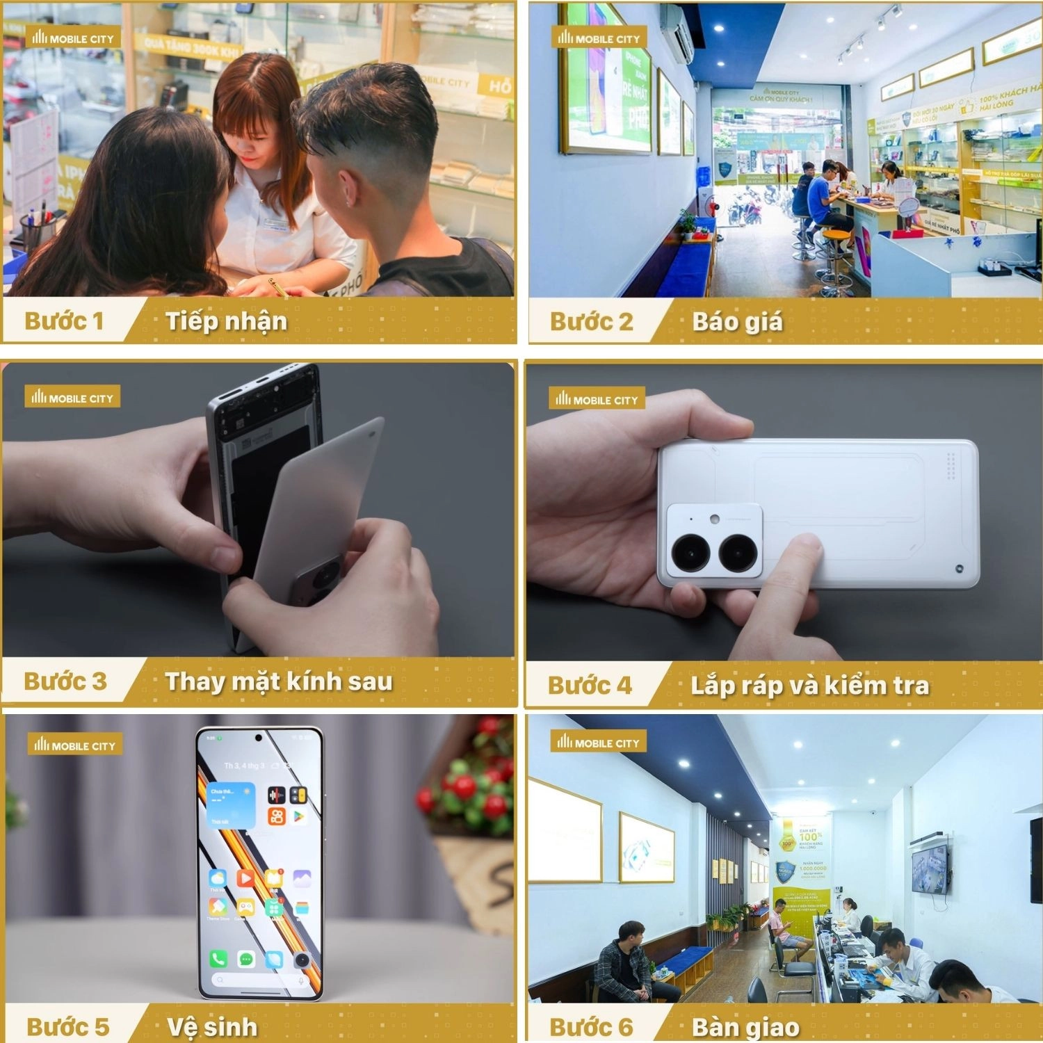 Thay mặt kính sau Realme Neo7 SE, quy trình