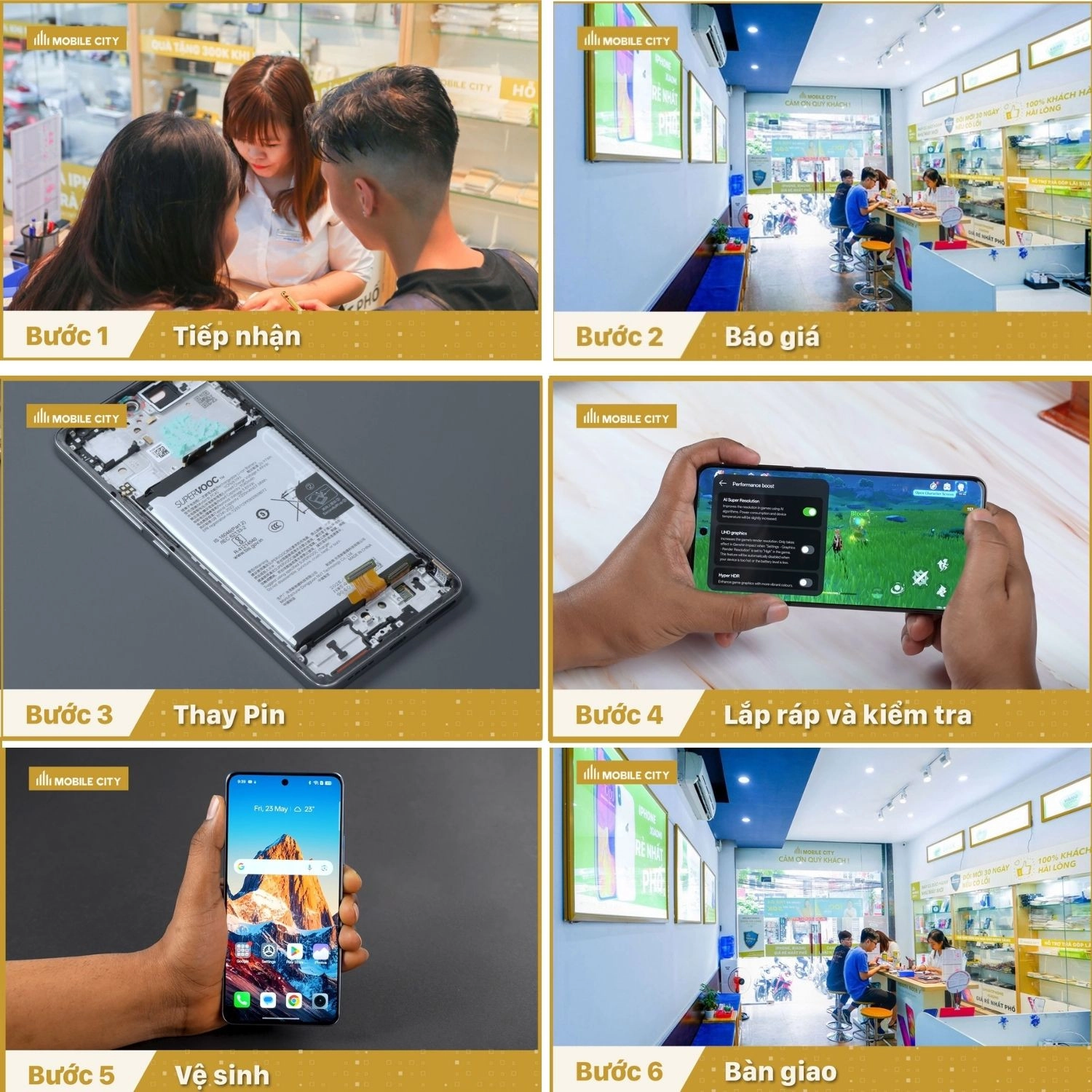 Thay Pin Realme GT7 Pro, quy trình