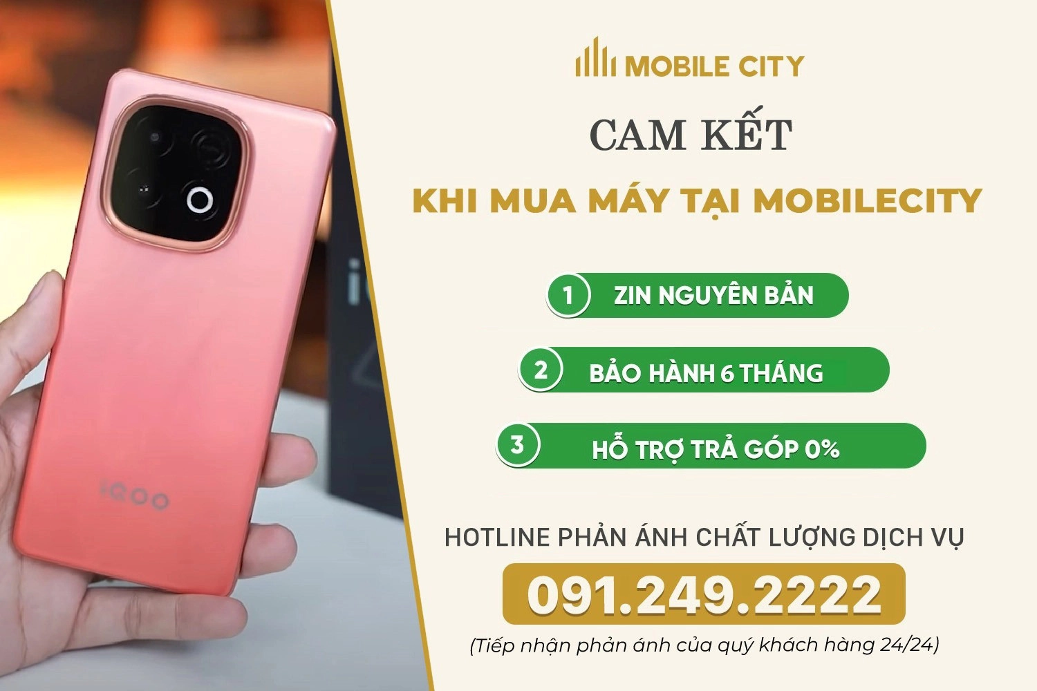 Cam kết khi mua iQOO Z10 Turbo Pro cũ