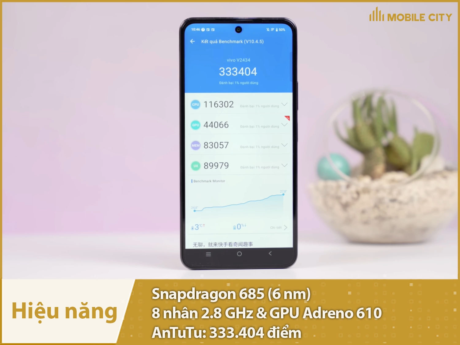 Hiệu năng mượt mà với 333.404 điểm AnTuTu