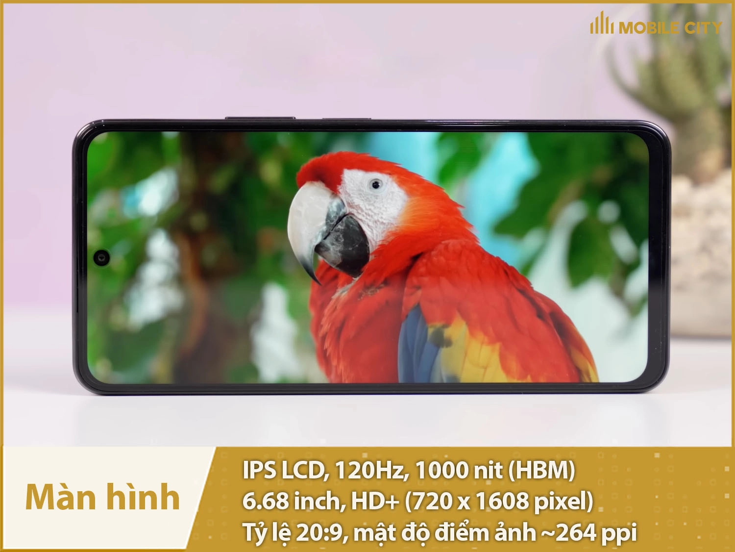 Màn hình IPS LCD 120Hz, độ sáng cao 1000nit