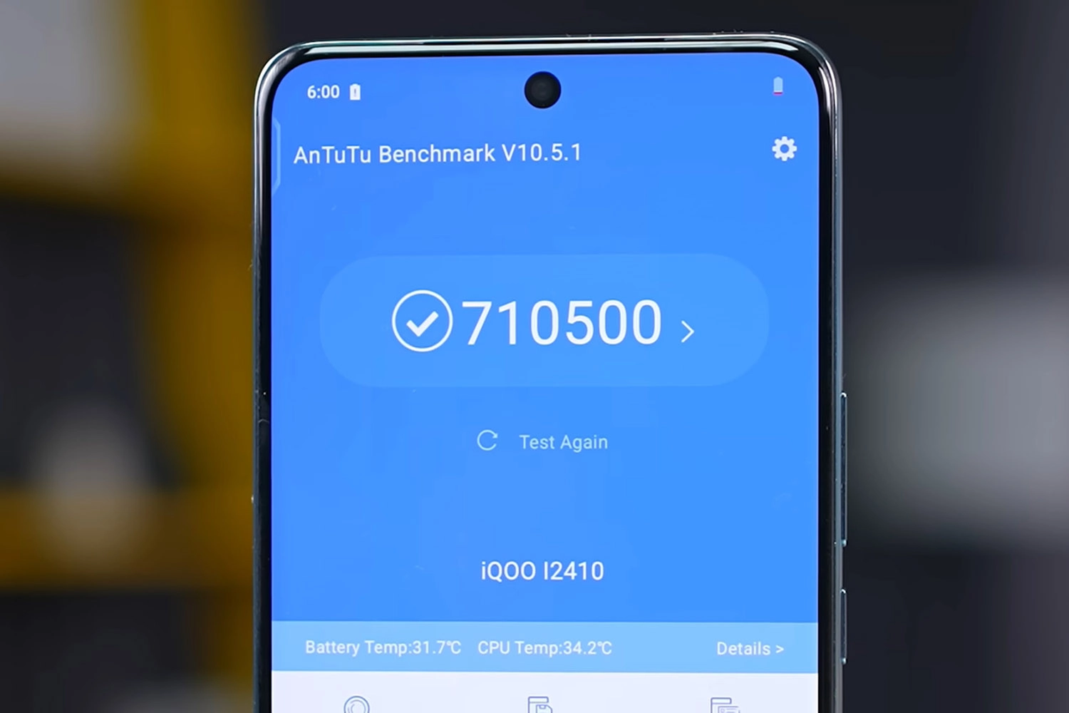 Vivo iQOO Z10R đạt 710.500 điểm